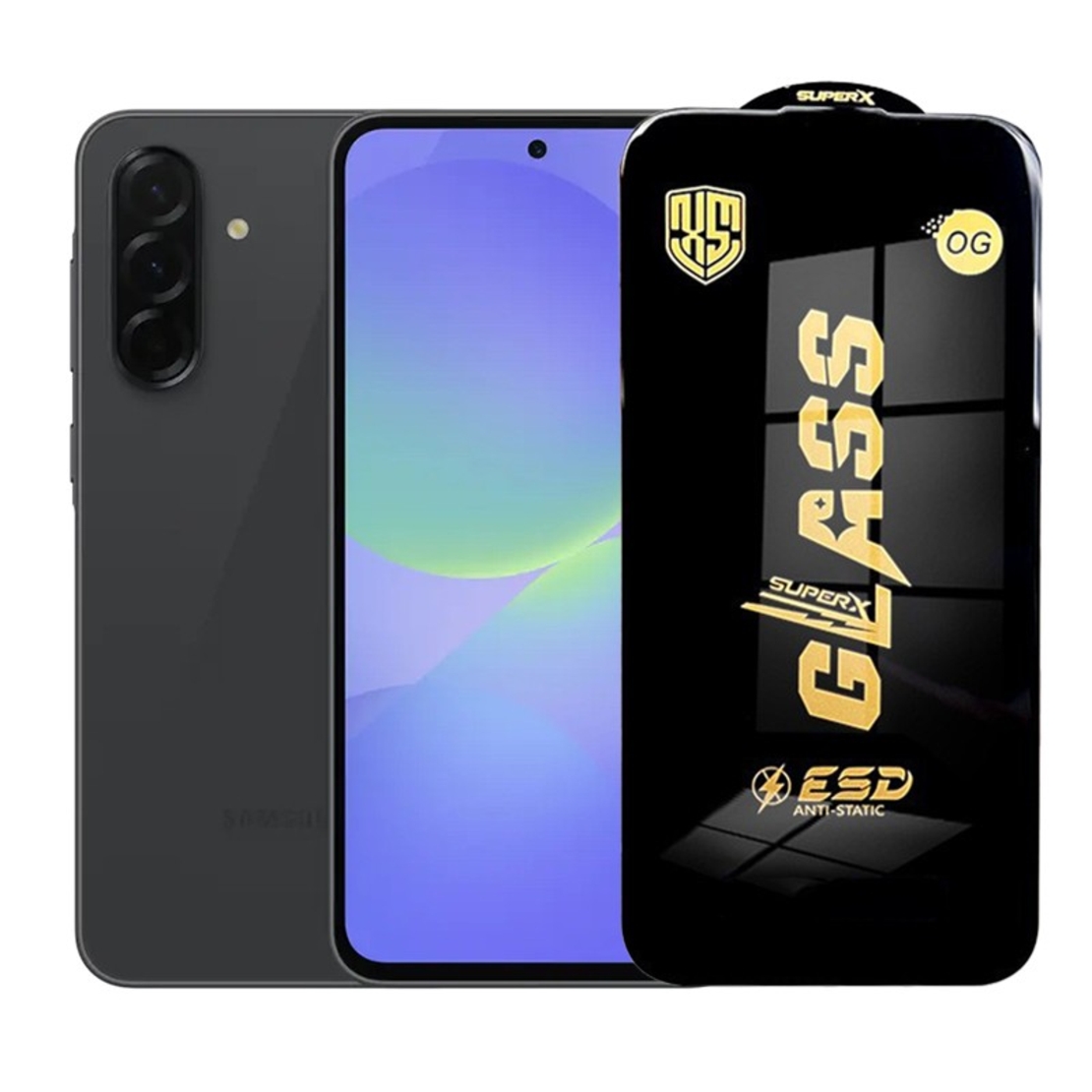 Folie de Protectie pentru Samsung Galaxy A36, Vafy, Sticla Securizata ESD, Margini Negre, Rezistenta la Zgirieturi, Antistatica, 0.35 mm, Transparenta