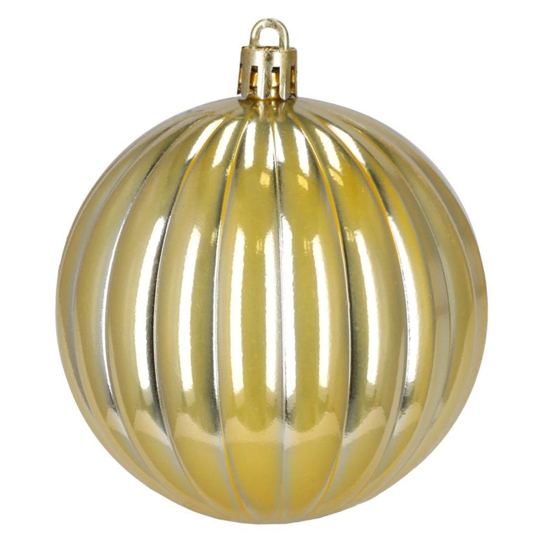 Set globuri decorative, 36 bucati, plastic, 6.5 cm, auriu si ecru
