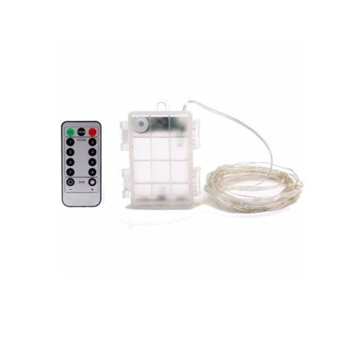 Instalatie de Craciun, Vafy, Decoratiune de Craciun, 100 Beculete LED, cu Baterii si Telecomanda, cu 8 Functii, Lungime 10 m, Multicolor