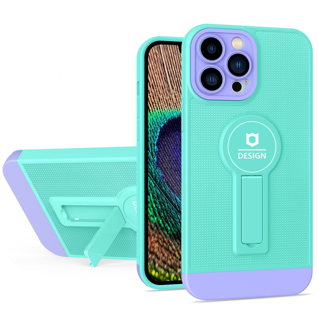 Husa Armor Design cu Stand pentru iPhone 11 Pro Max, Blue/Mov, Suport Auto Magnetic, Wireless Charge, Protectie Antisoc, Vafy