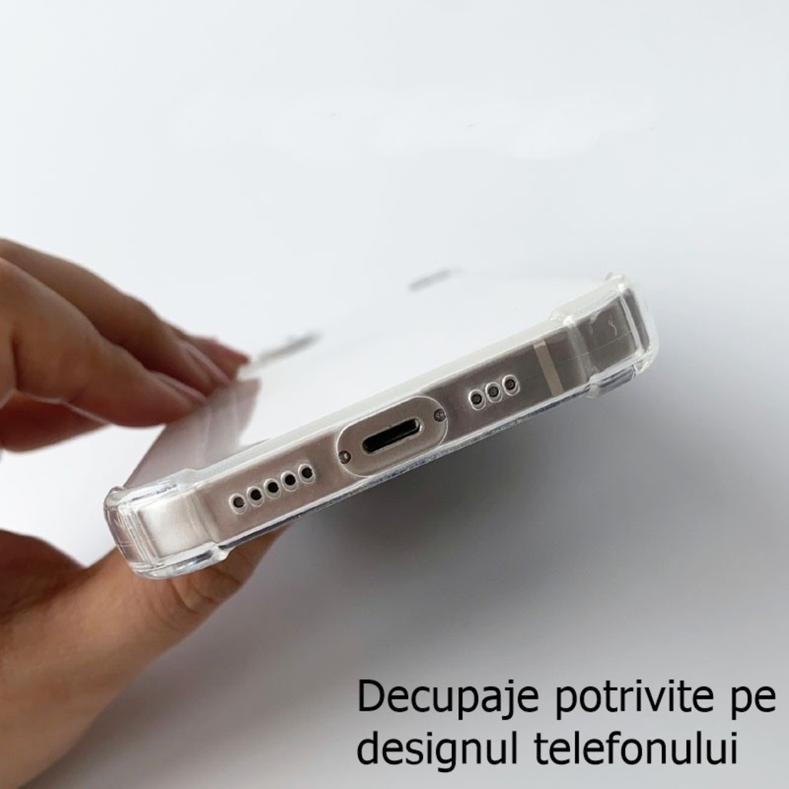 Husa de protectie Vafy, TPU, pentru Apple iPhone 15 Plus , Antisoc, Protectie colturi, Rezistenta la impact, Transparenta