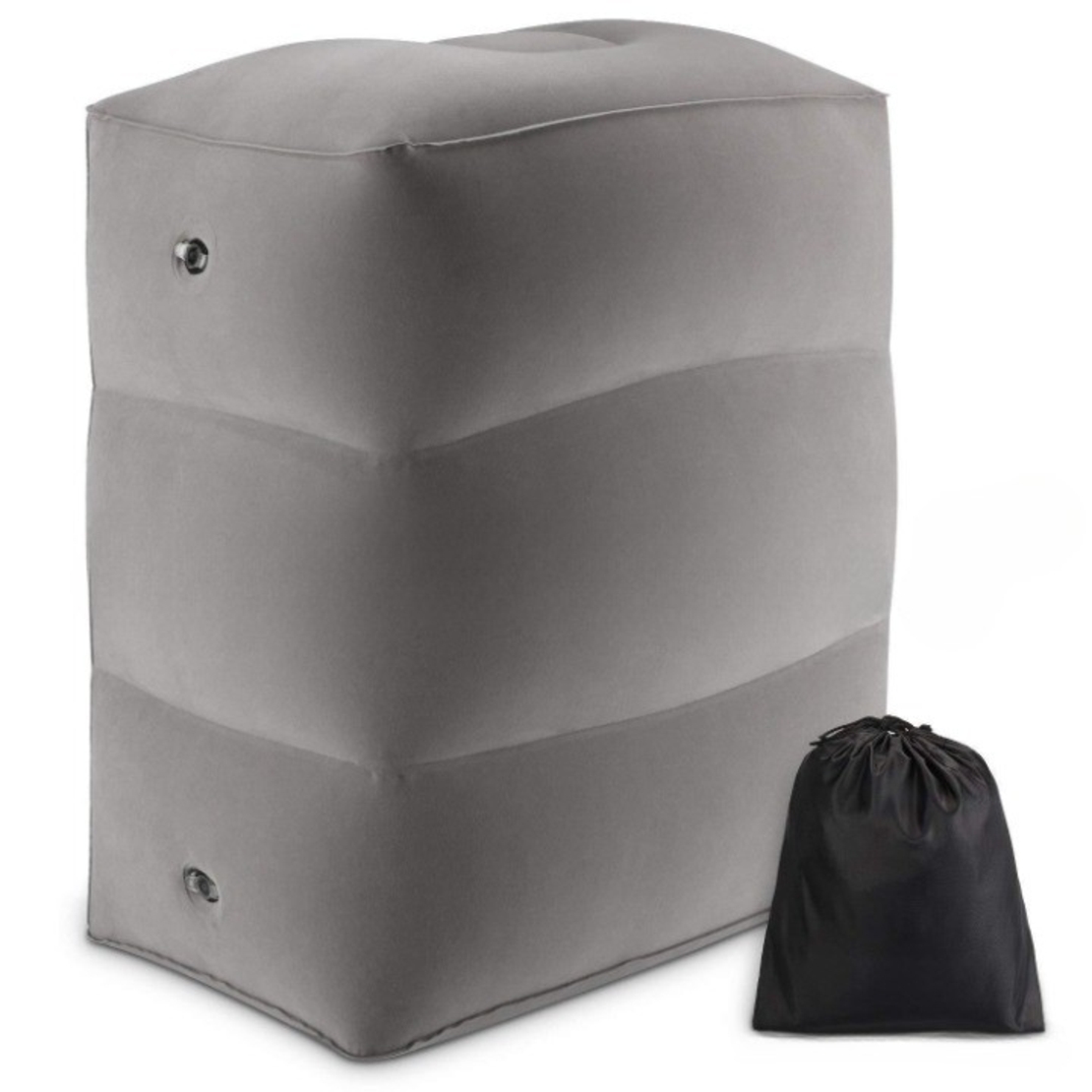 Perna Gonflabila Multifunctionala, Vafy, pentru Picioare, Cap, 3 Straturi, Inaltime Reglabila, 17.8 x 25.4 x 42.9 cm, Gri Inchis