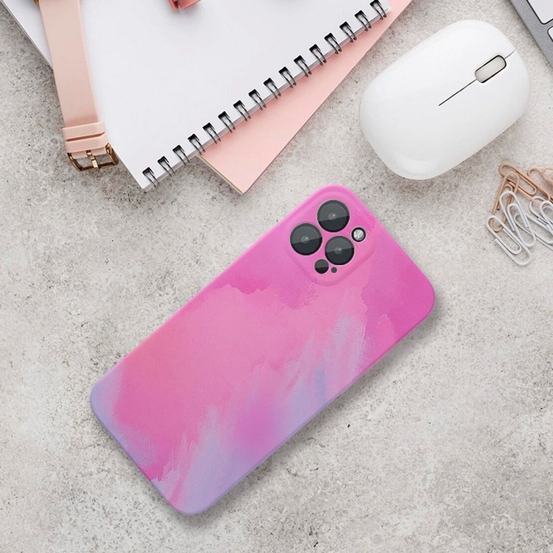Husa protectie Vafy compatibila cu Apple iPhone 11 Pro Max Tpu Ombre, Roz
