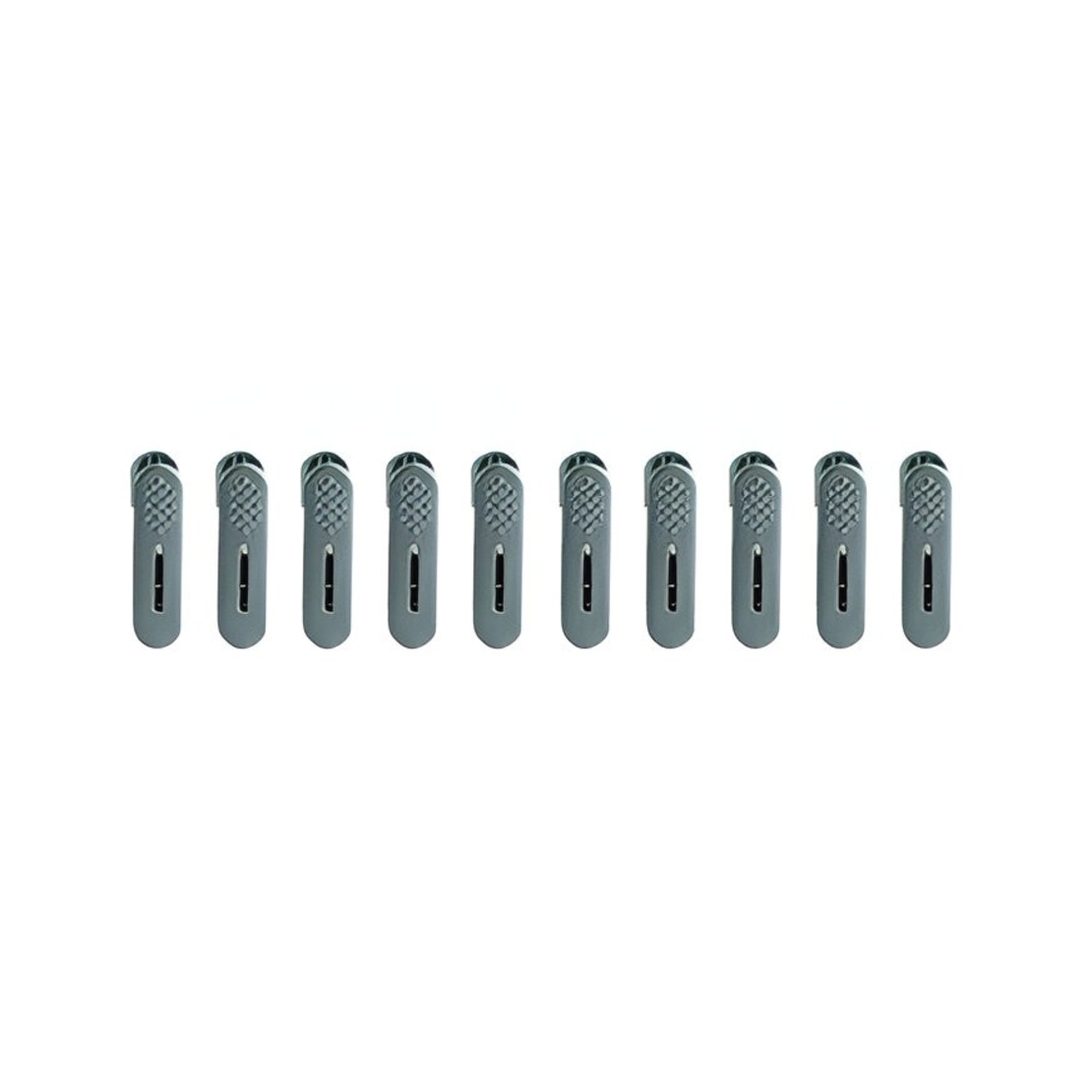 Set 10 de Cleme pentru Haine, Flippy, de Prindere pentru Pantaloni, Atasabile la Umerase, 1.6x2.3x6.35 cm, Verde