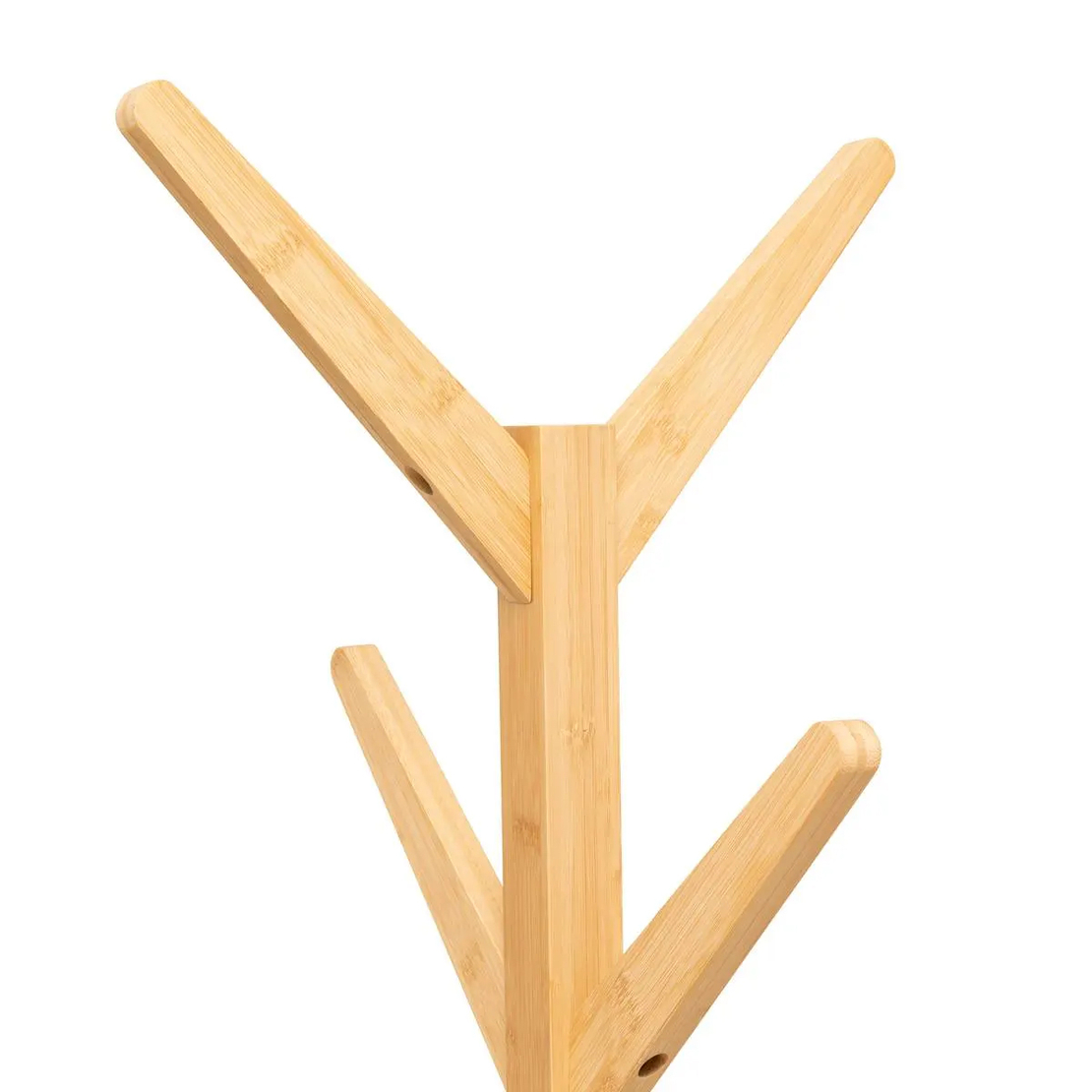 Cuier 5Five Arbre din bambus cu 8 carlige, 179 cm, maro natural
