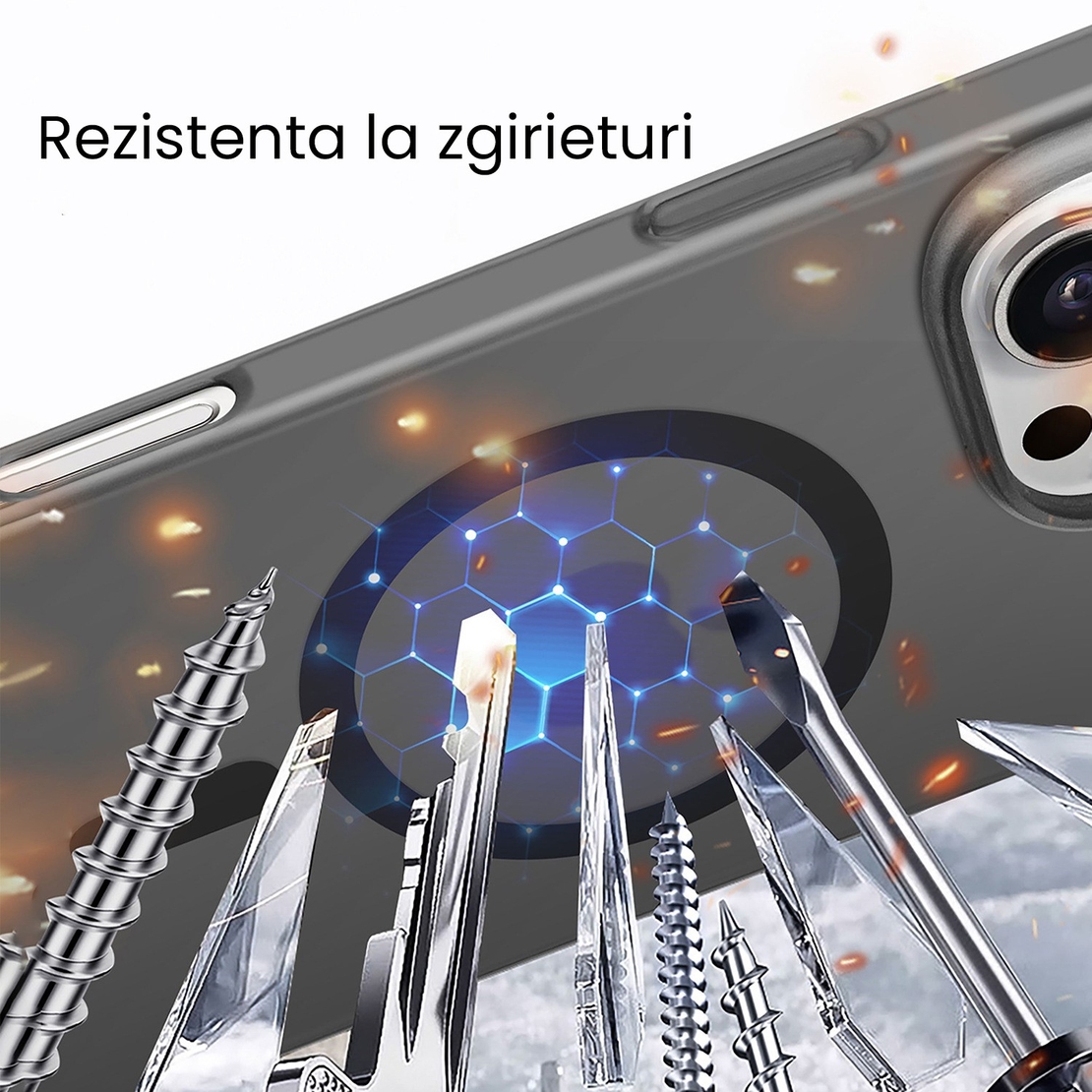 Husa de Protectie compatibila Apple iPhone 17 Air, Vafy, Magnetica Ultra-subtire, Anti-alunecare, Protectie PC, Rezistenta la Zgirieturi, Negru