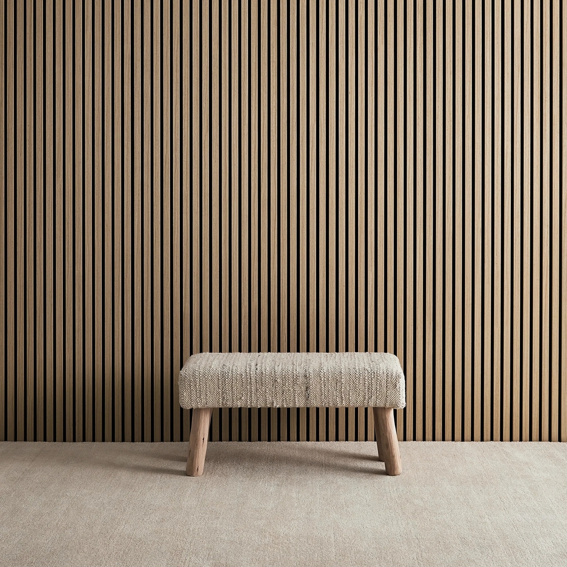 Riflaj MDF decorativ LDA PREMIUM de tip Panou Acustic, Stejar Sonoma, 260x40 cm