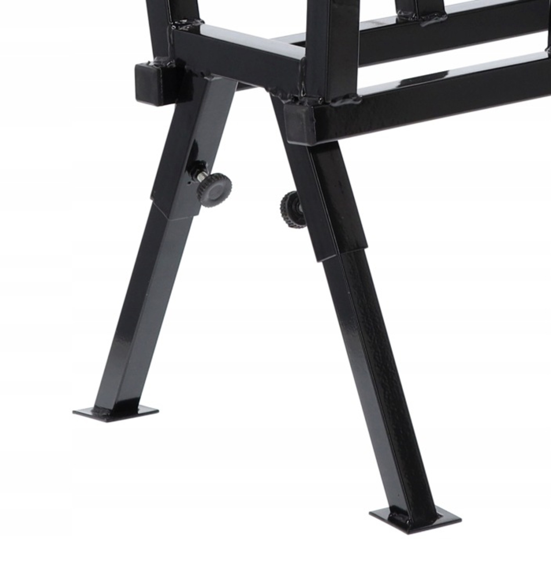 Suport metalic capra pentru taiat lemne, reglabil, pliabil, otel, maxim 200 kg, 81x37x103 cm, negru