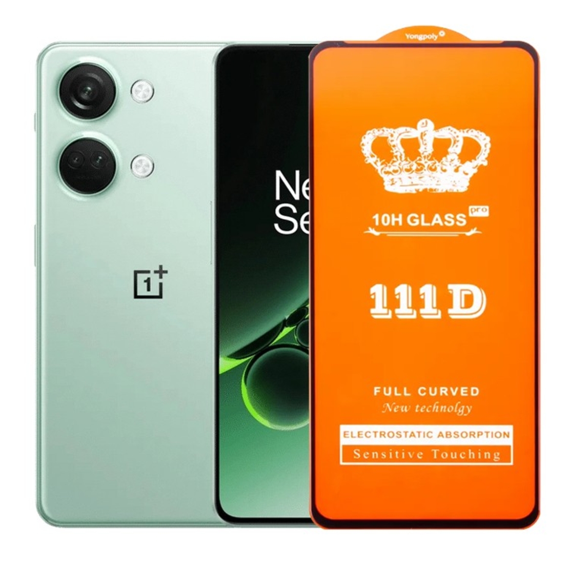 Folie Sticla Securizata OnePlus Nord 3, Vafy, Sticla de Protectie Compatibila cu OnePlus Nord 3, Full Cover 111D, HD, Margini Negre, Transparenta
