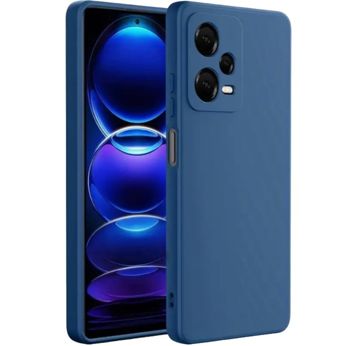 Husa de Protectie, Vafy, pentru Xiaomi Redmi Note 12 Pro 5G, Liquid Silicone, cu Microfibra pe Interior, Protectie Antisoc, Compatibil Incarcare Wireless, Albastru