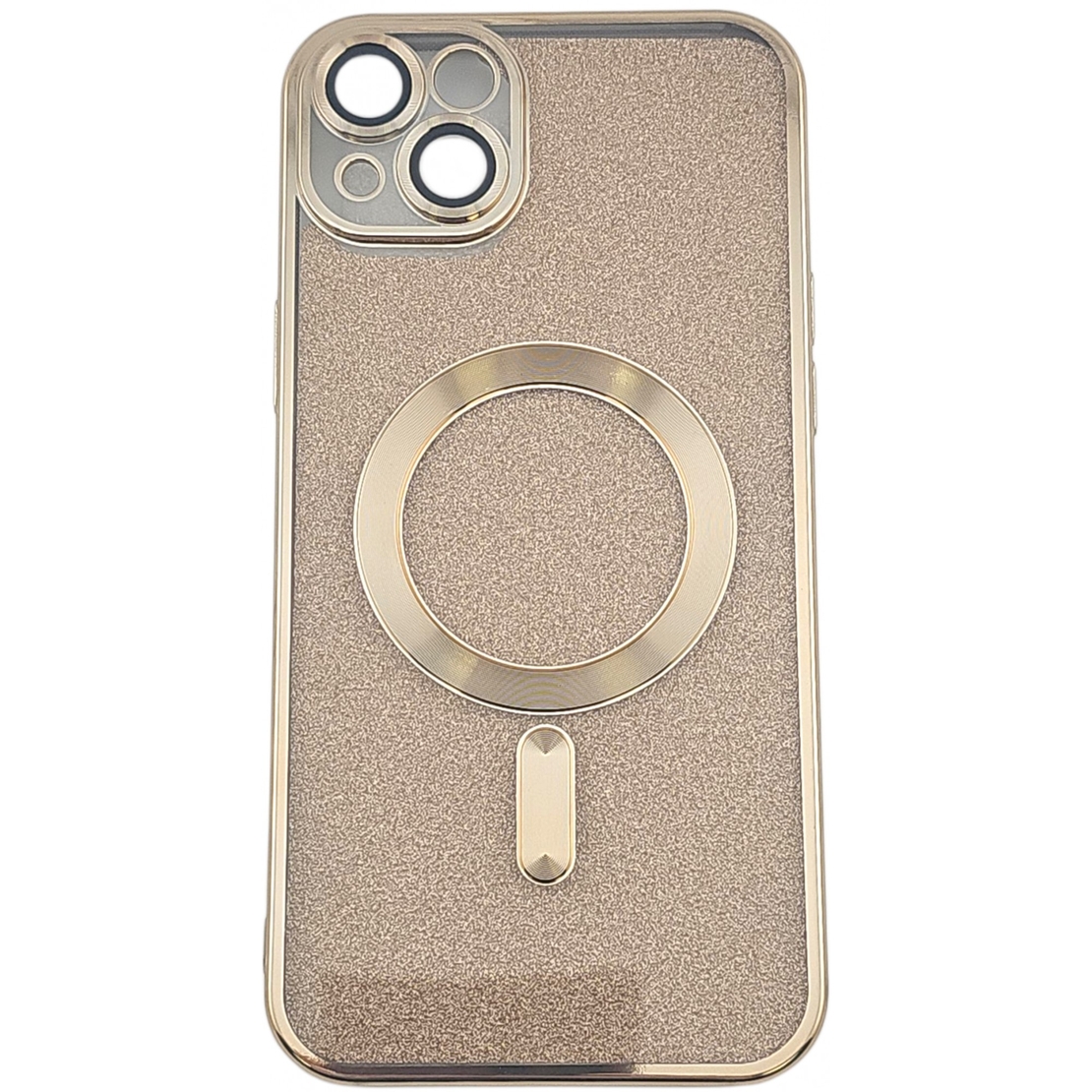 Husa de Protectie 2 in 1, Vafy, pentru Apple iPhone 15 Plus, Compatibila MagSafe, Magnetica, cu Protectie Lentila, din TPU, Auriu
