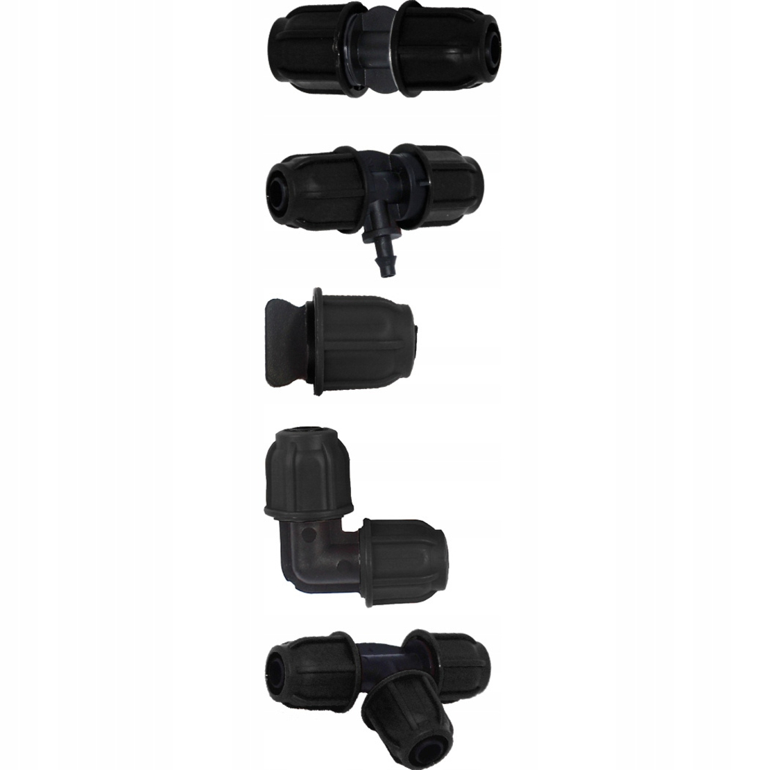 Set irigare gradina 44 piese cu furtun PVC si stropitori, furtun 2 x 10 metri, 10 aspersoare, negru