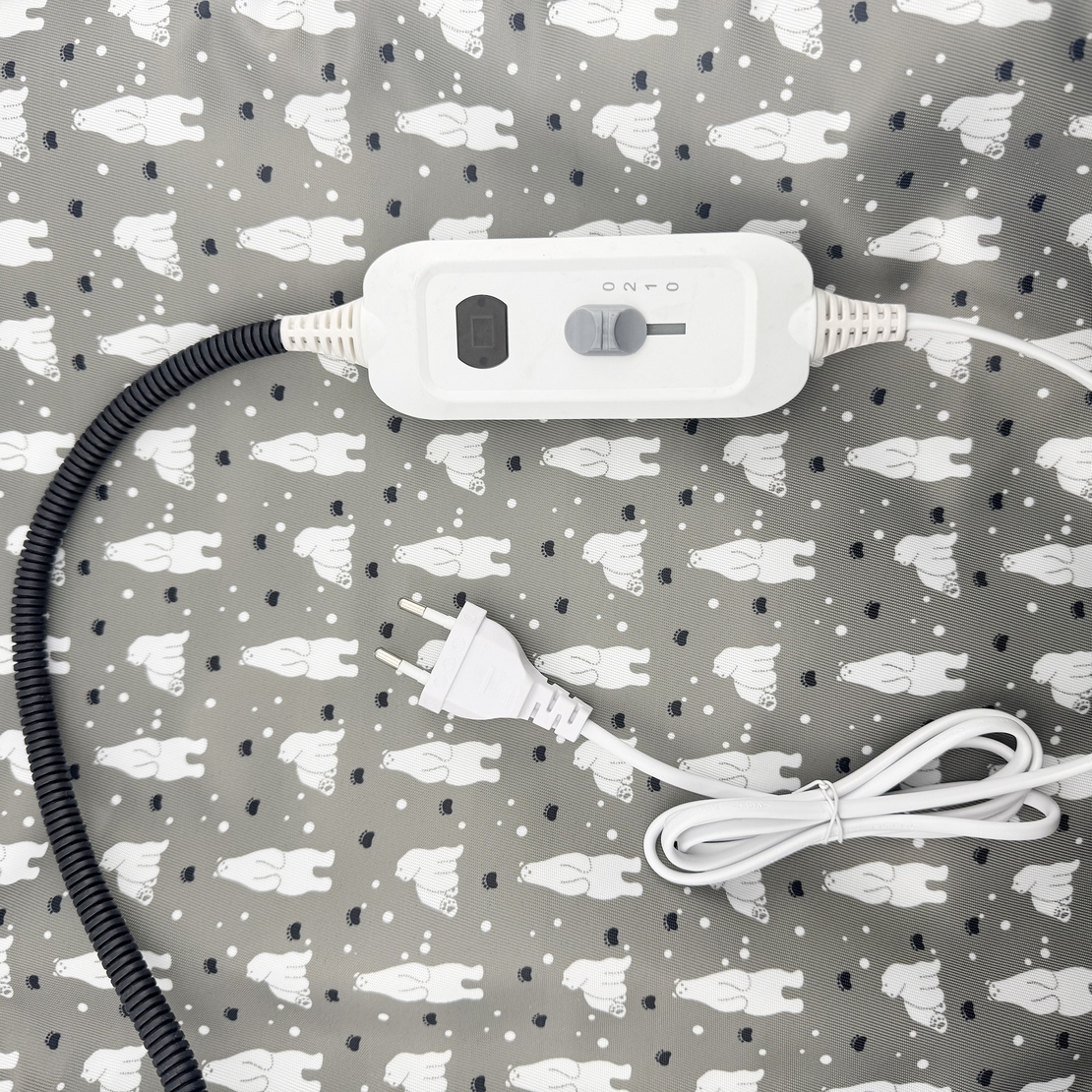 Patura electrica pentru animale de companie, Flippy, perna pentru caini, 45 x 45 cm, 28 W, 3 trepte de reglaj, perna pentru pisici, Anti-Alunecare, Gri