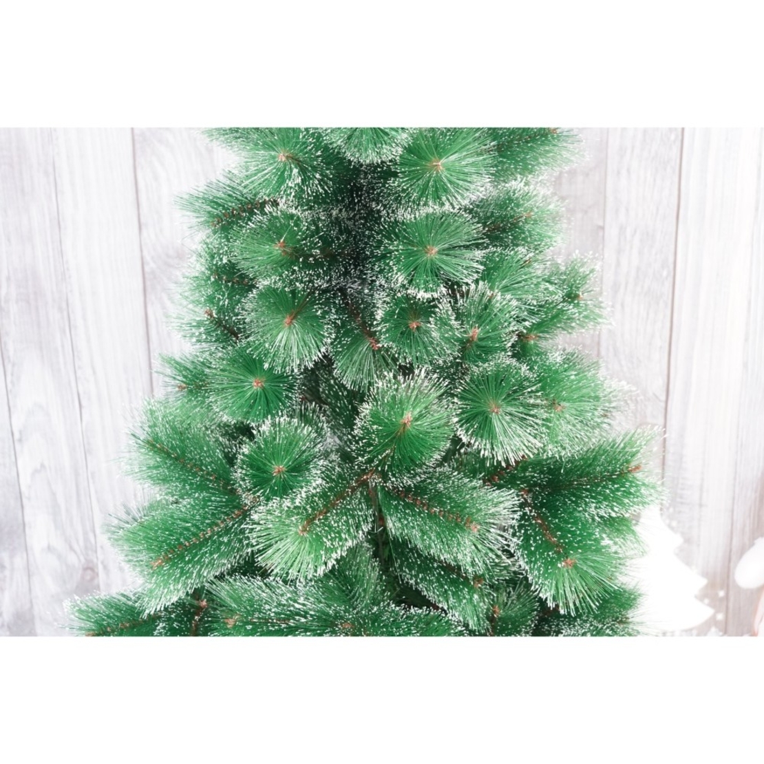 Brad artificial de Craciun tip pin nins, pentru interior/exterior, inaltime 120 cm, Flippy, verde, suport metalic inclus