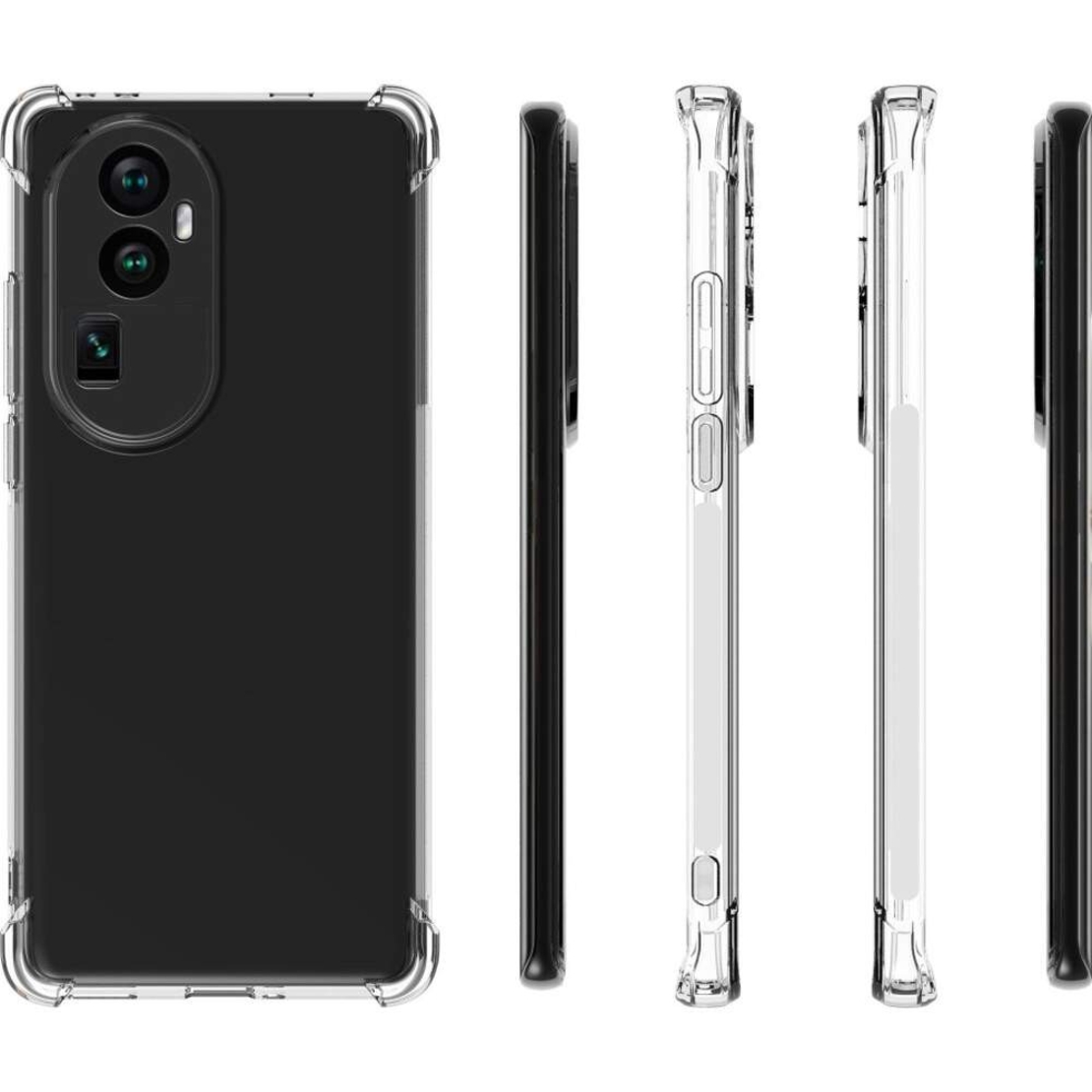 Husa protectie pentru Oppo Reno 8 Pro 5G, Vafy, TPU, Antisoc, Protectie colturi, Rezistenta la impact, 1.5 mm, Transparenta
