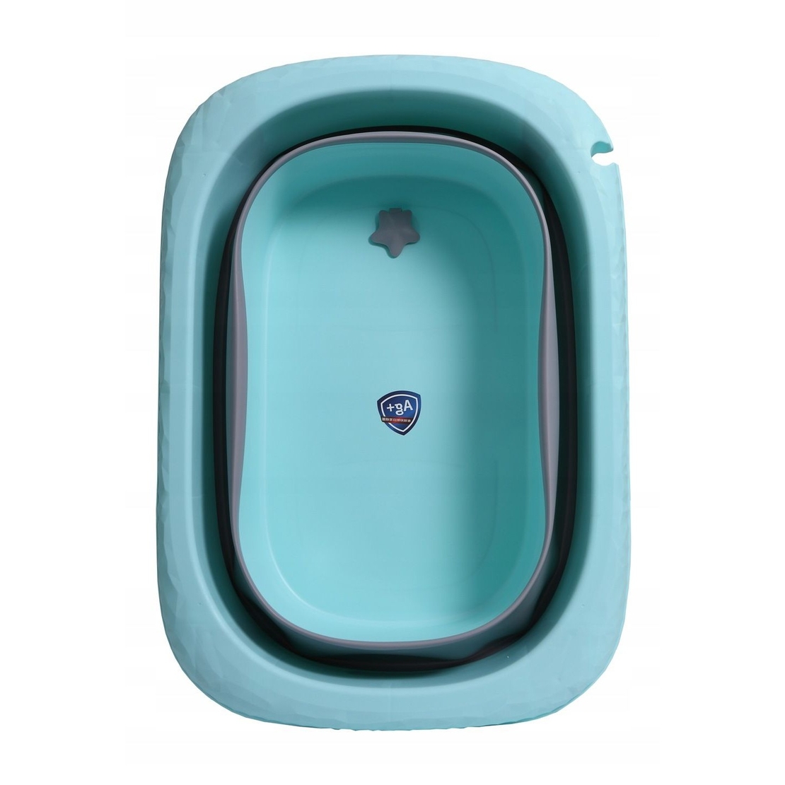Cada Pliabila pentru Baie, Flippy, din PP+TPE, pentru Copii 0-6 Ani, cu Picioare, Suport de Sezut, Scurgere Etans, 80 x 52 x 42 cm, Albastru