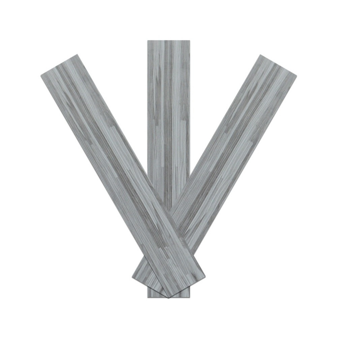 Set 36 Placi Autoadezive pentru Pardoseala, Vafy, din PVC, Impermeabil, Ignifug, Usor de Curatat, Dimensiune Placa 91.44 x 15.24 cm, Grosime 1.5 mm, Acoperire 5 m2, Model 4, Gri