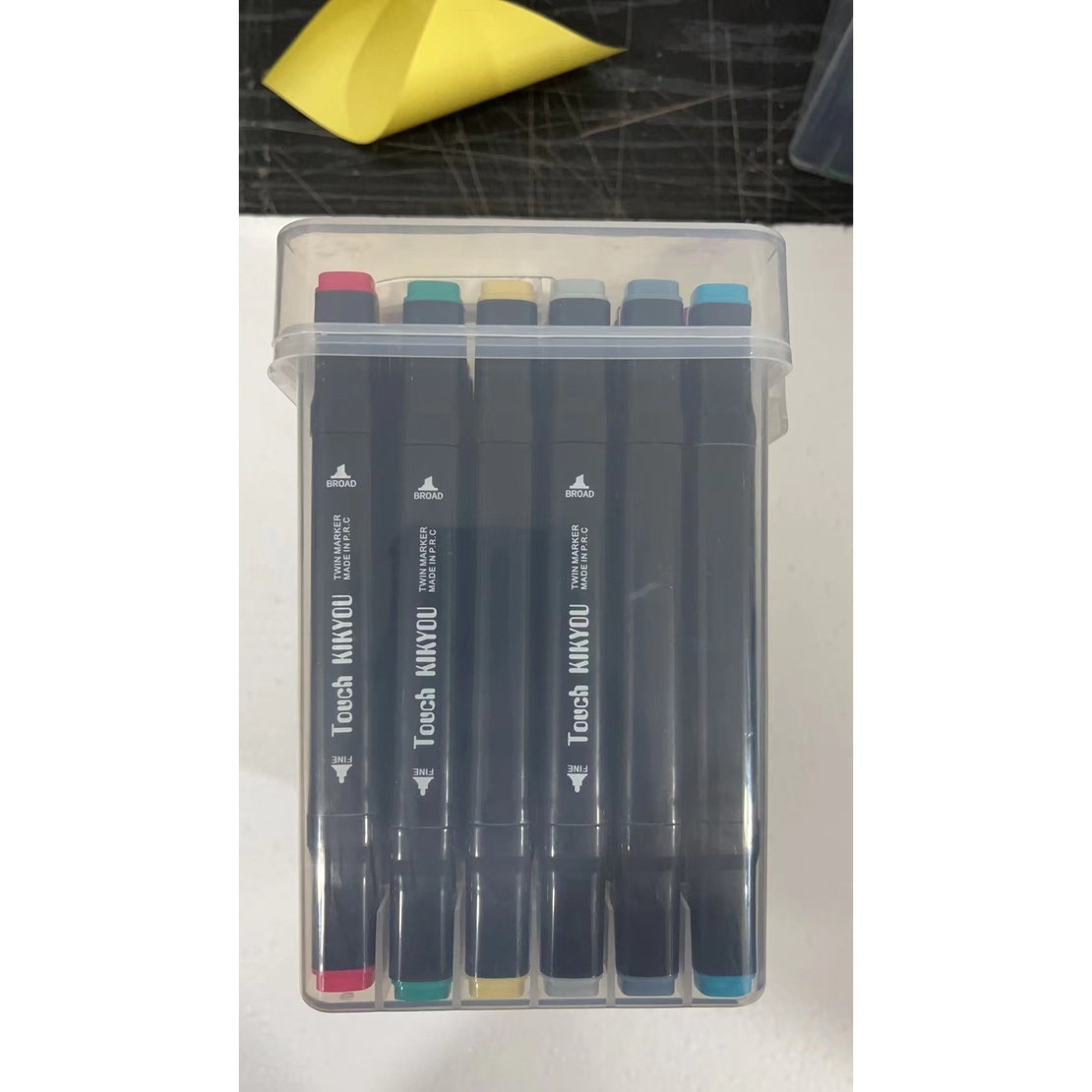 Set Cutie 60 Markere, Flippy, cu Alcool, Artist Markers, Cutie Plastic cu Maner, Multicolor