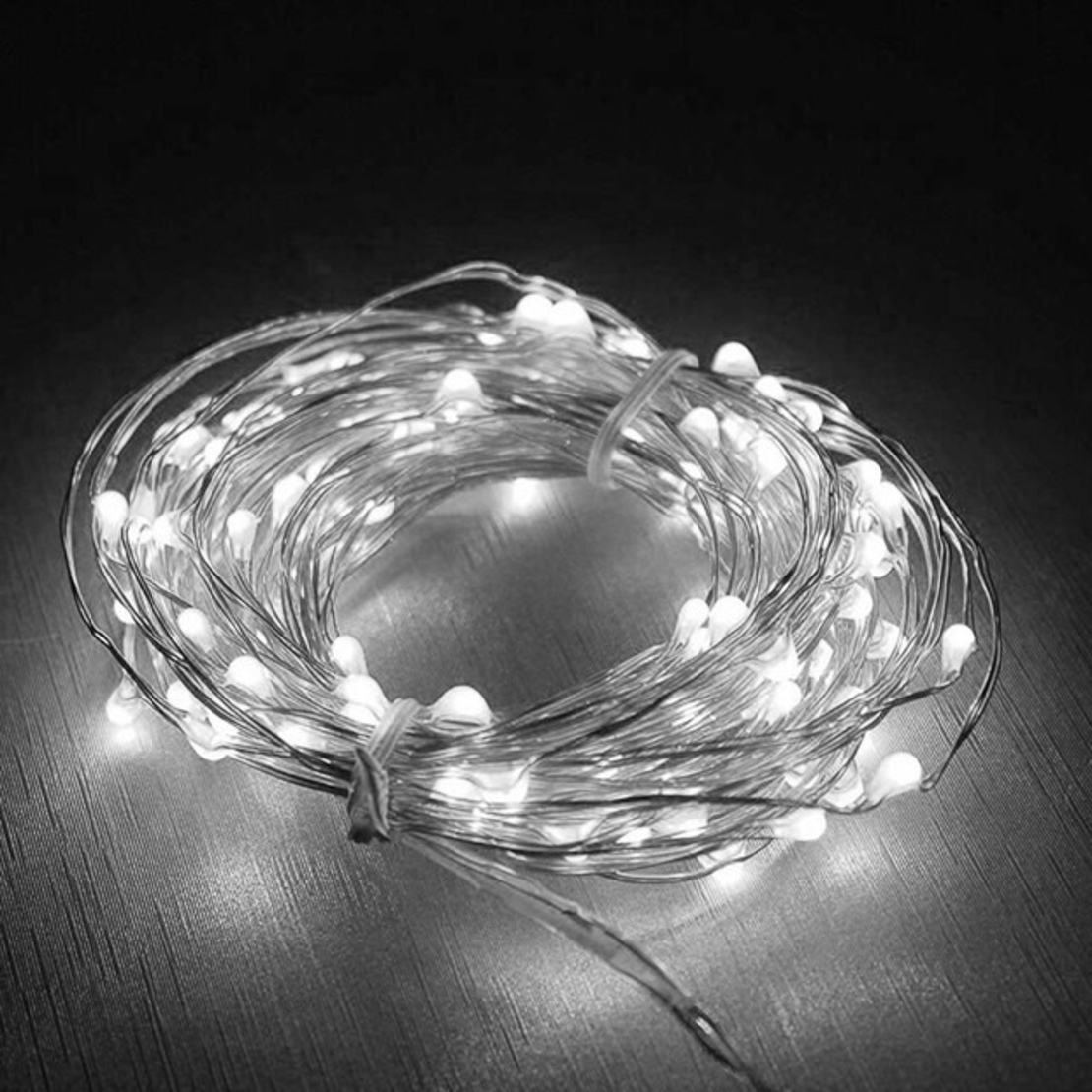 Instalatie de Craciun, Vafy, Decoratiune de Craciun, 200 Beculete LED, cu Baterii si Telecomanda, cu 8 Functii, Lungime 20 m, Alb rece