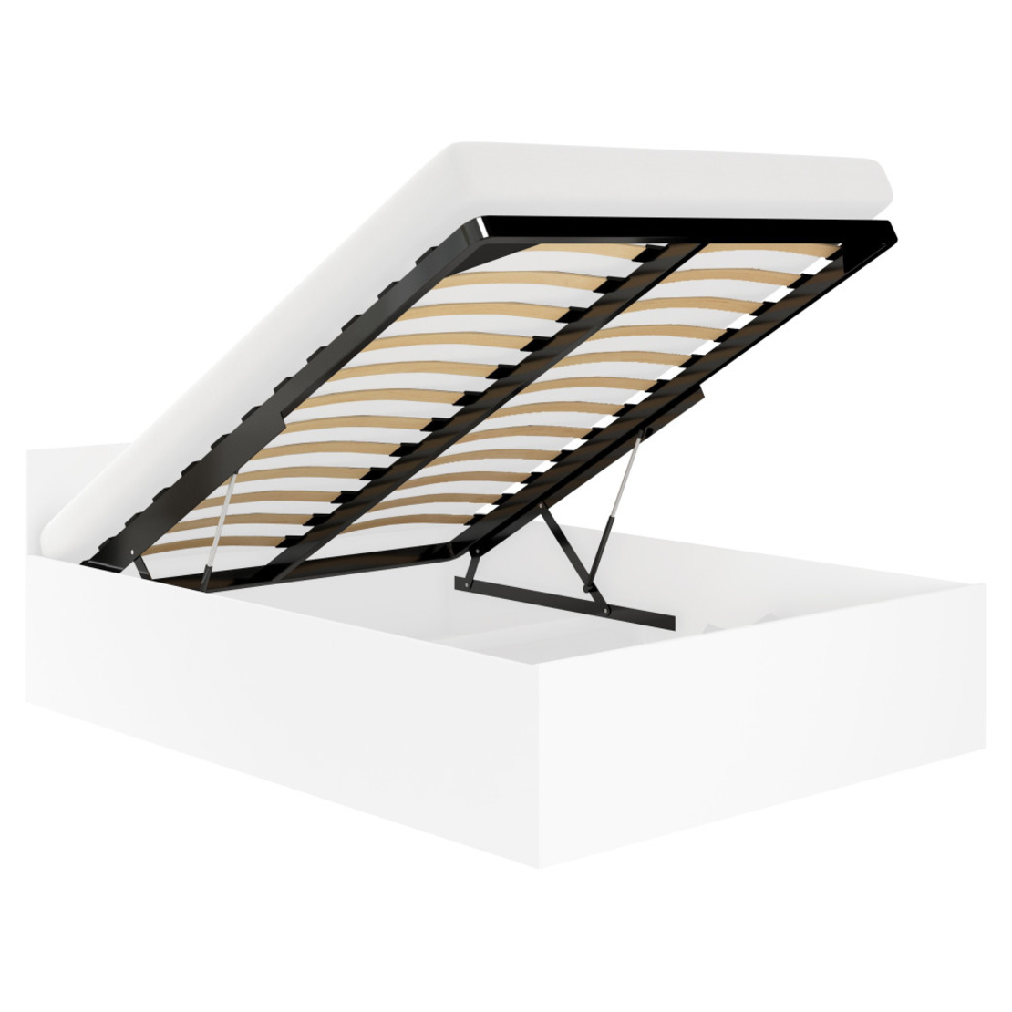 Somiera metalica rabatabila pentru pat 160x200 cm cu pistoane gaz, 26 lamele, cadru rezistent