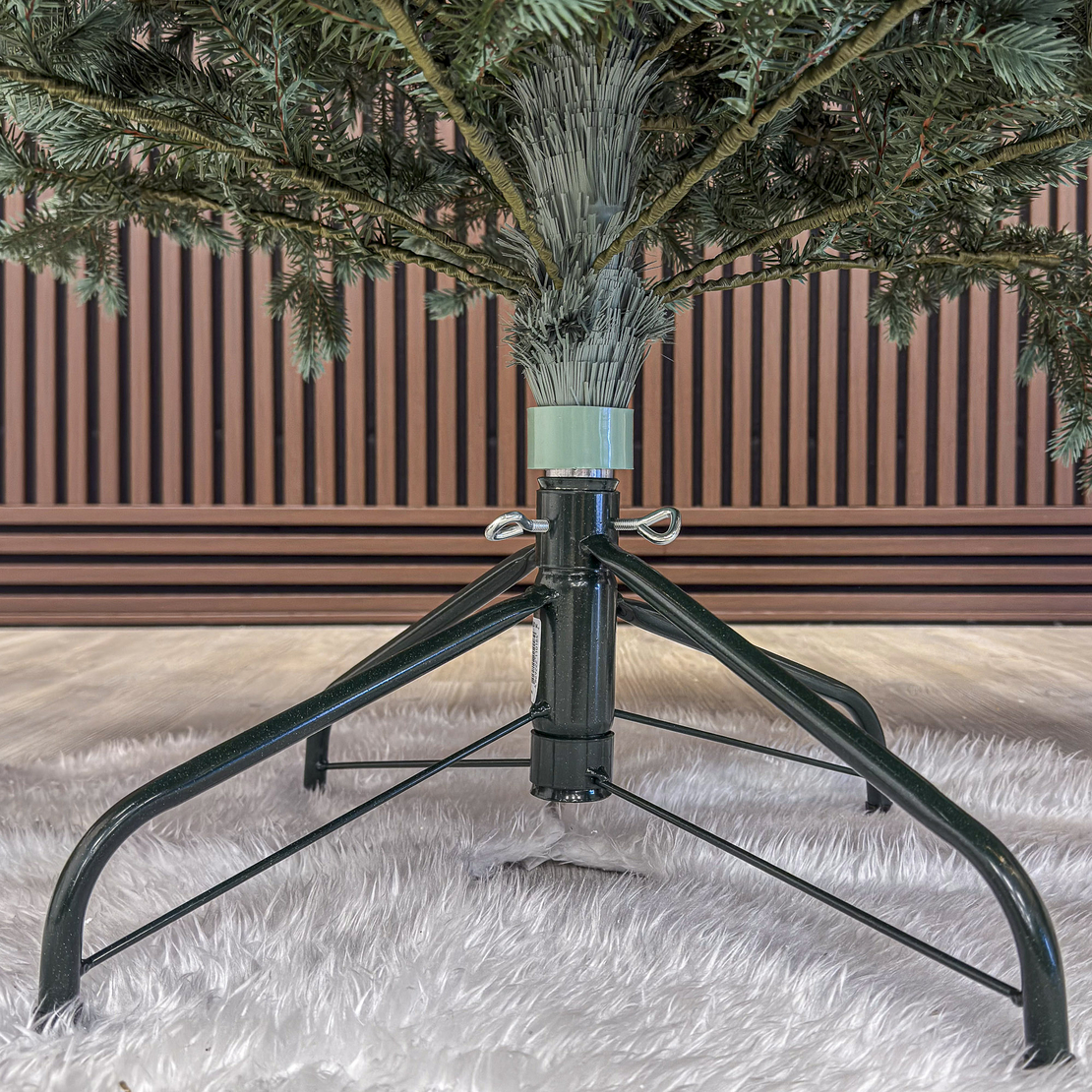 Brad artificial Christmas Deluxe by Sersimo, Alaska Select verde argintiu, integral 3D, 180 cm
