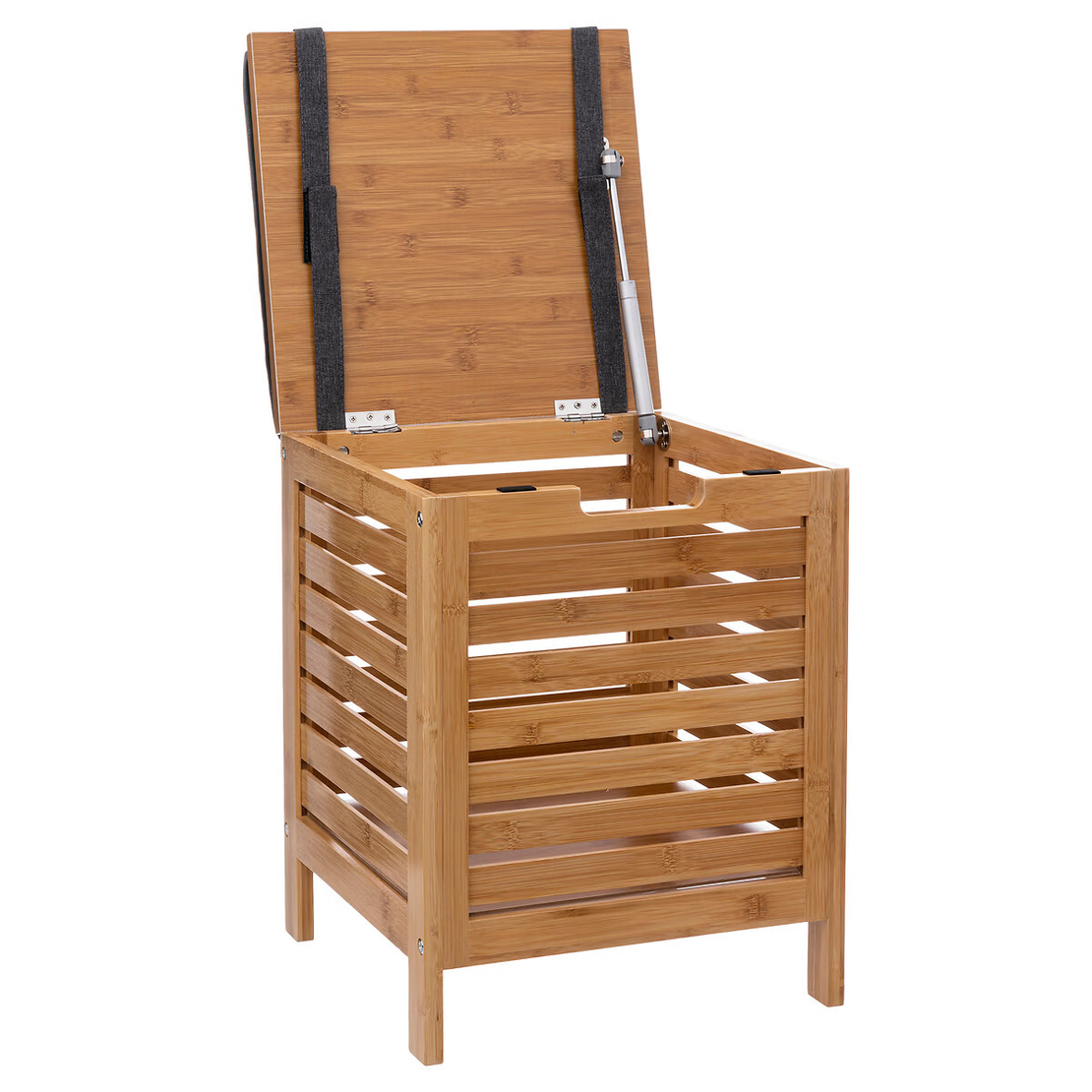Taburet multifunctional 5Five Sicela, spatiu depozitare, bambus, 35x35x49 cm, bej