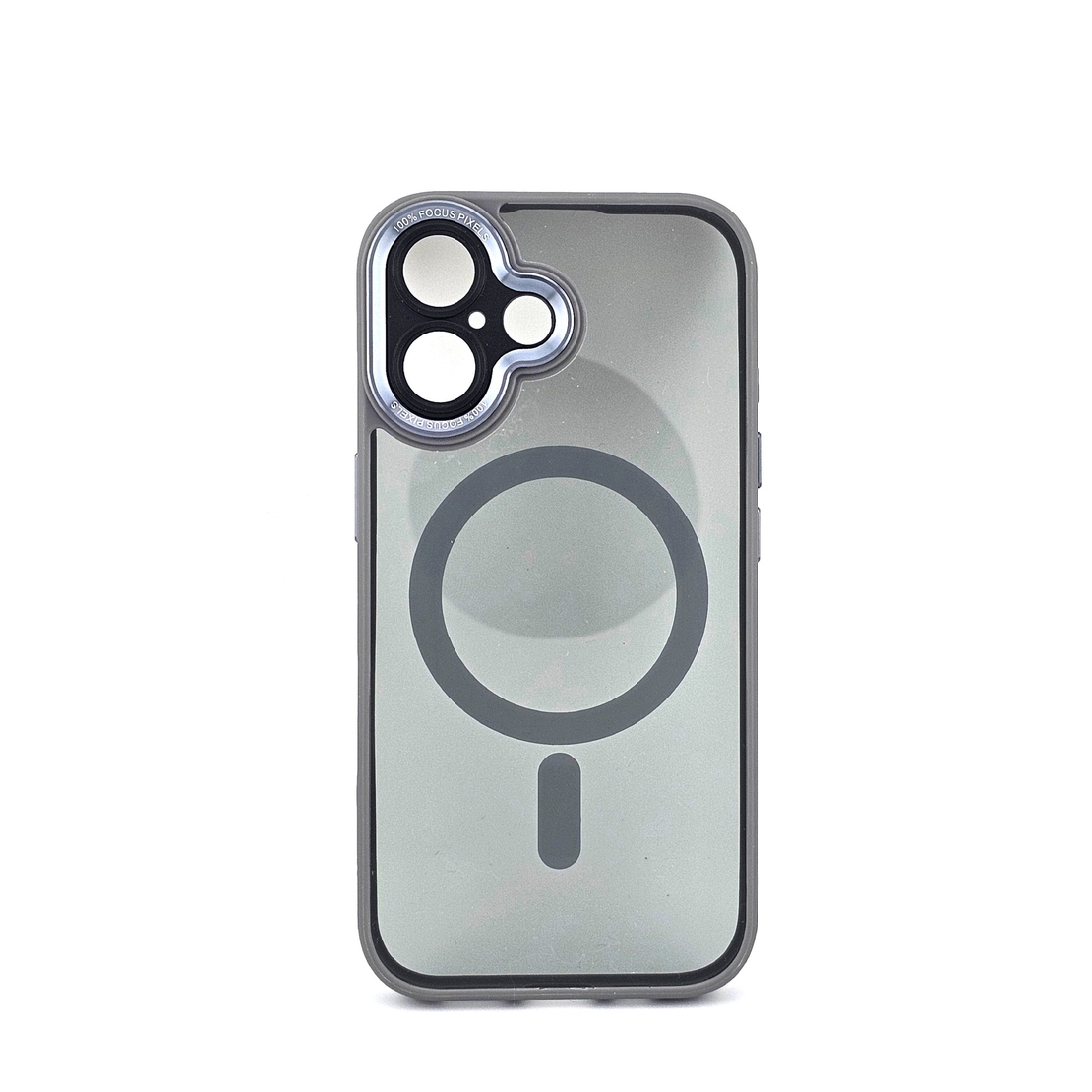 Husa de Protectie Compatibil cu iPhone 16 Plus, Vafy, Incarcare Wireless, Tehnologie Magsafe, Carcasa din TPU/ PC, Protectie Camera, Antisoc, Antizgariere, Gri - Transparent
