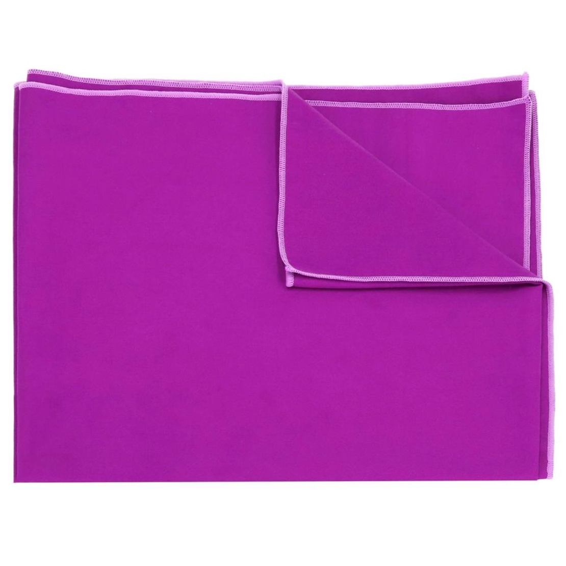 Prosop de plaja cu uscare de rapida, husa de transport, 75x150cm, violet