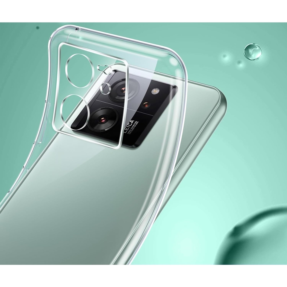 Husa Telefon, Vafy, Compatibila Xiaomi Redmi 13T/13T Pro, Carcasa TPU, Protectie Camere, 1.5 mm, Transparent