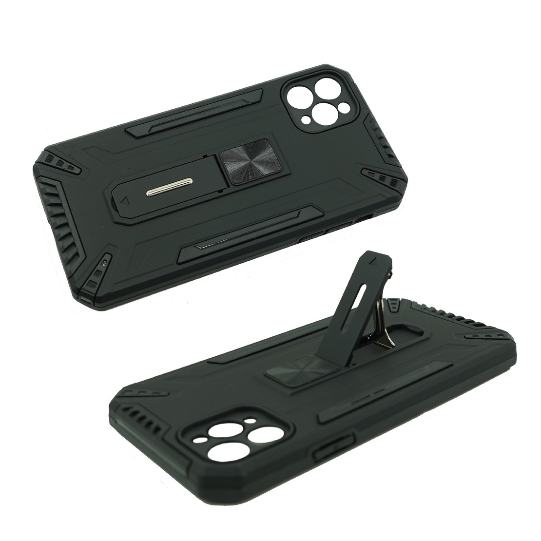 Husa de protectie Vafy pentru Apple iPhone 12 Pro Defender Sergeant Brave cu suport, Negru