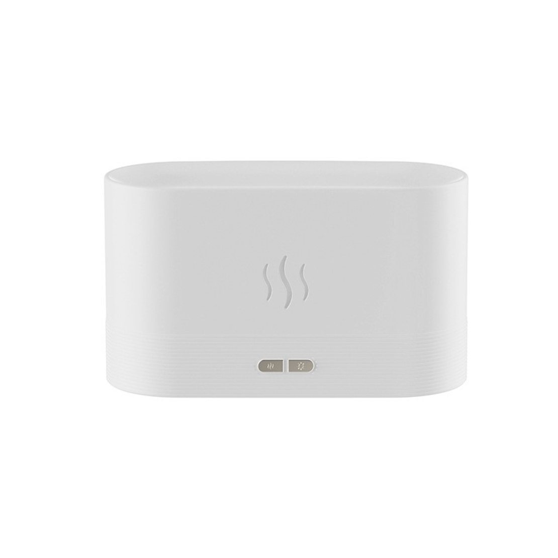 Difuzor de ulei esential cu flacara Flippy, aromaterapie, umidificator de aer, rezervor 180 ml, simulare efectelor de iluminare a flacarii, lumina veghe ajustabila, alb