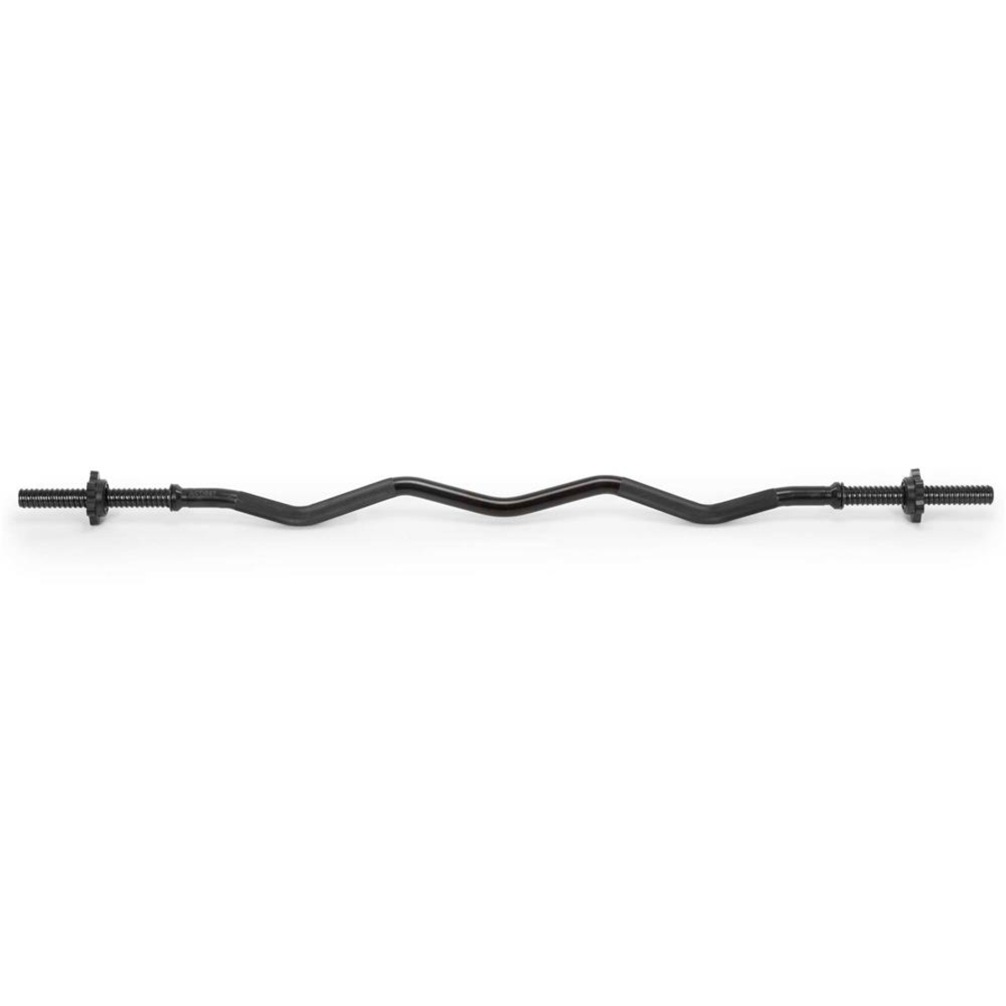Bara haltera curbata Z pentru greutati 120 cm, diametru 25 mm, otel, incarcare maxima 140 kg, negru