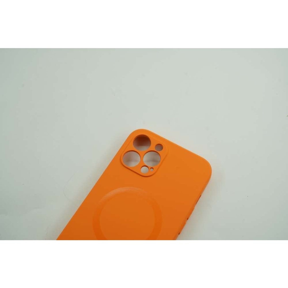 Husa protectie Vafy compatibila cu Apple iPhone 12 Mini Mag Safe Silicone Portocaliu