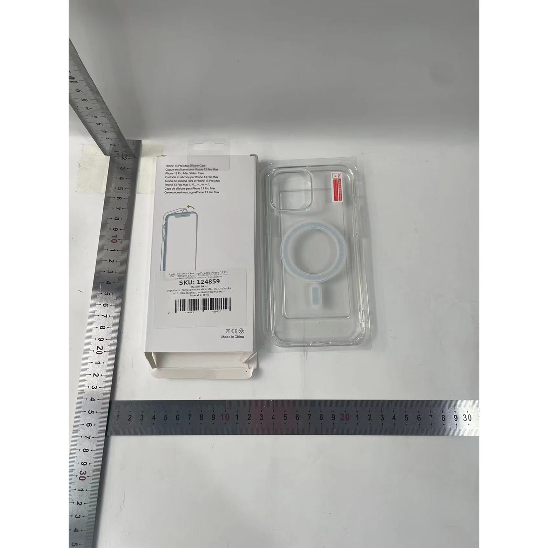 Husa protectie Vafy pentru Apple iPhone 13 Pro Max, MagSafe Silicone, Protectie si folie camera inclusa, protectie camera, Transparent