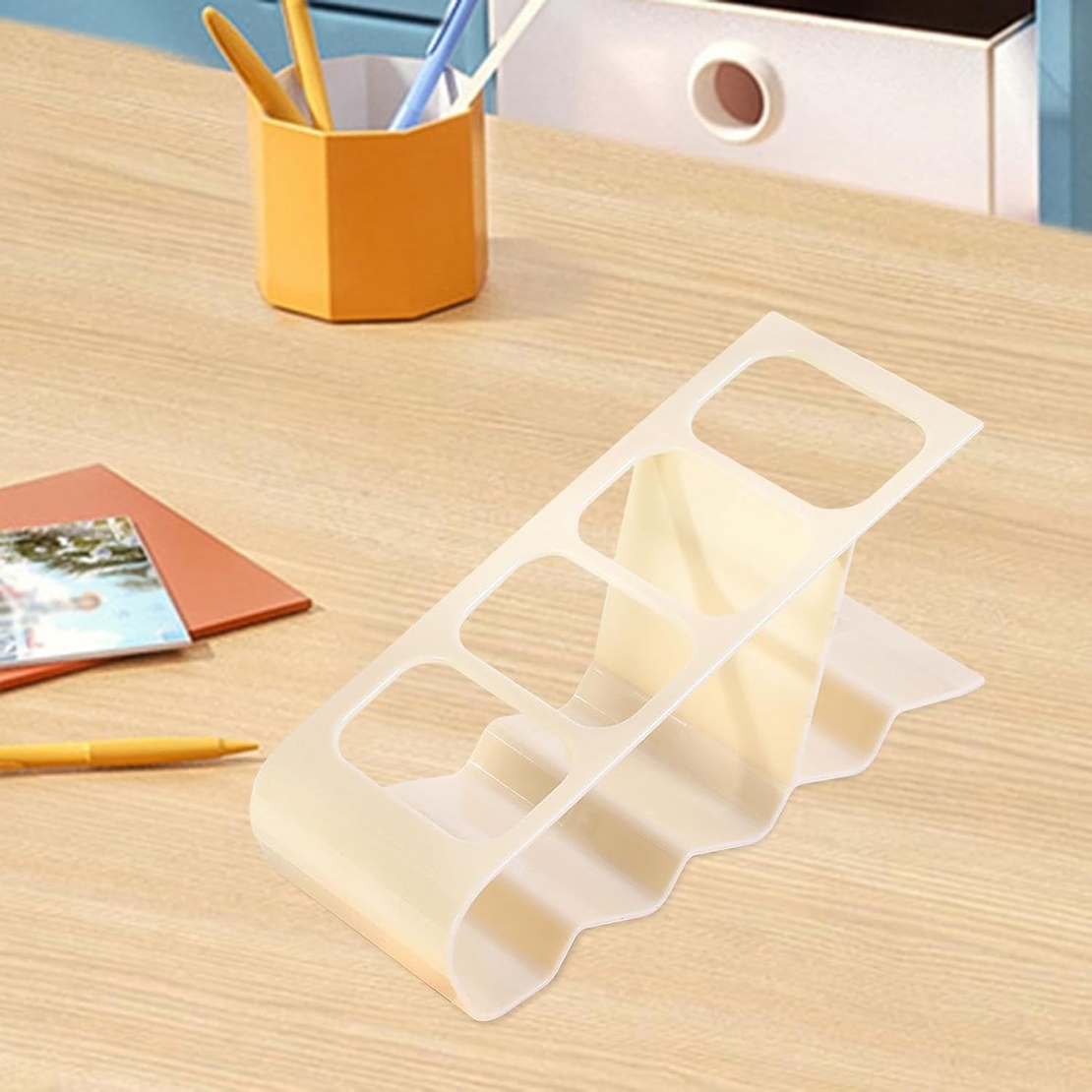 Suport de Birou, Flippy, din Plastic, pentru Telecomenzi, Telefoane, 18 x 7 x 9 cm, Alb