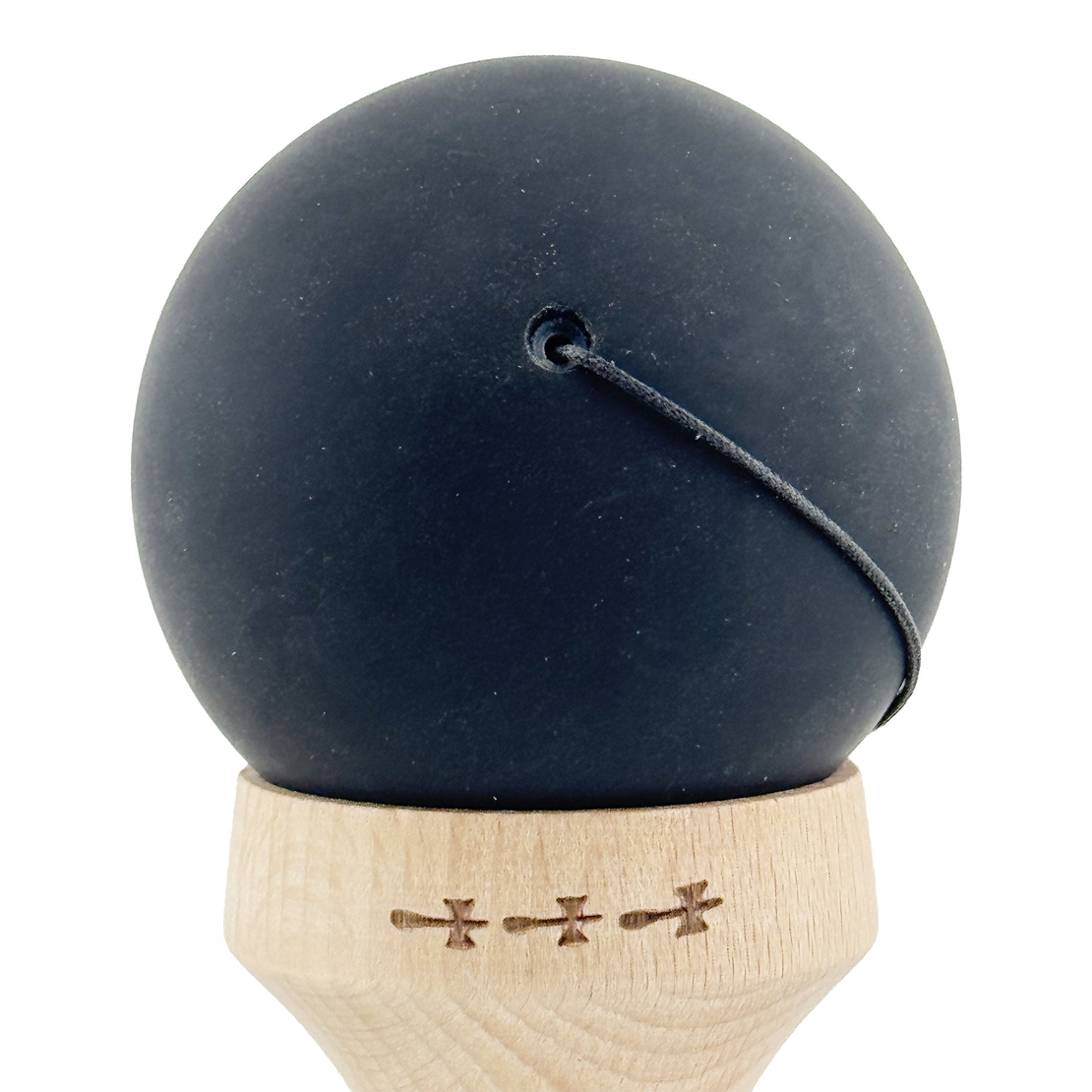 Kendama X Originala, Profesionala, Flippy, Cupe Mari KING SIZE V3, Rubber Grip, Gaura in Baza, Rulment Metalic, din lemn 18 cm, Ata 62/65 cm, Gradient Negru/Alb