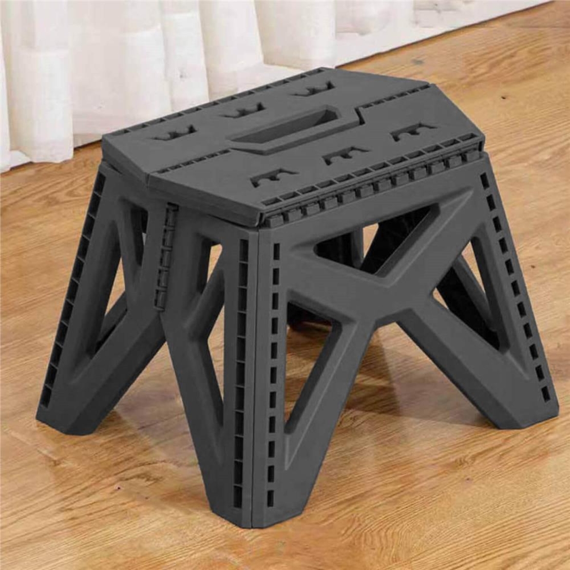 Scaun inaltator multifunctional tip scara, 100 kg, compact, cu maner, 31x23x23 cm, gri