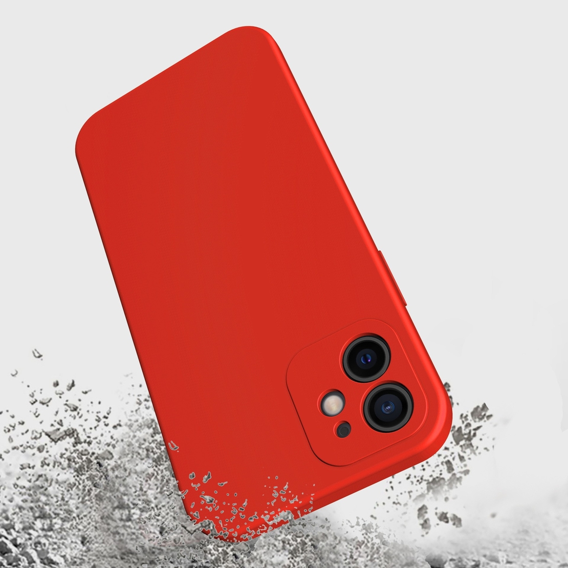 Husa pentru Samsung Galaxy A13 4G, Vafy, Liquid Silicone, cu Microfibra pe interior, Protectie Antisoc, Rosu