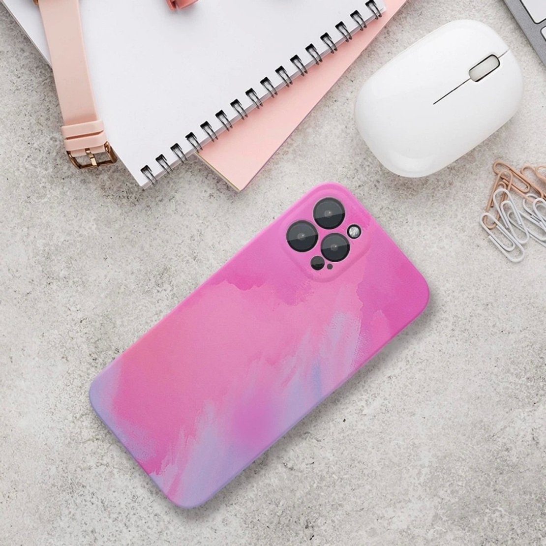 Husa protectie Vafy compatibila cu Apple iPhone 11 Pro Tpu Ombre, Roz/Mov