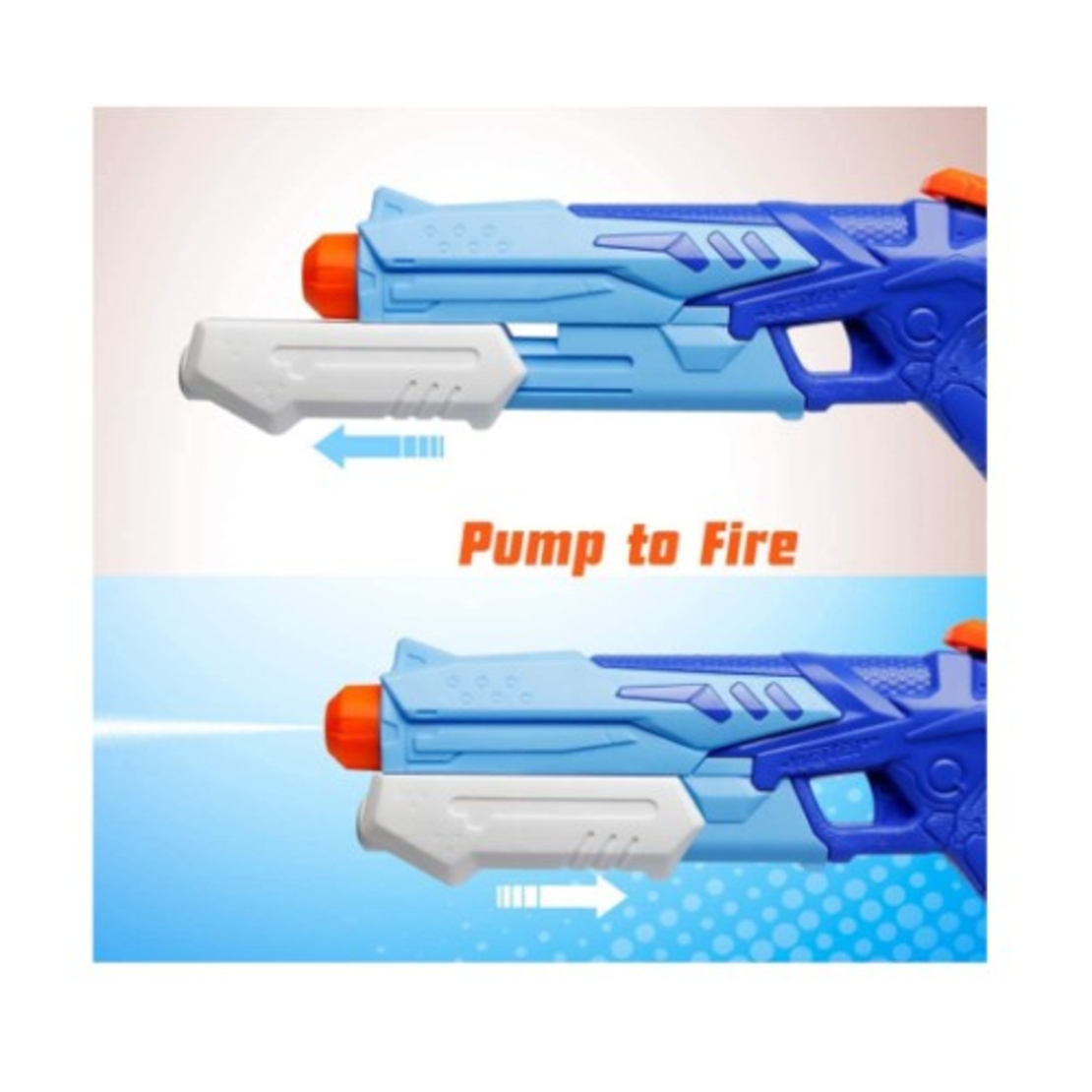 Pistol cu Apa pentru Copii, Rezervor, Pentru Piscina/Plaja, Flippy, 6ani+, Albastru, 300ML