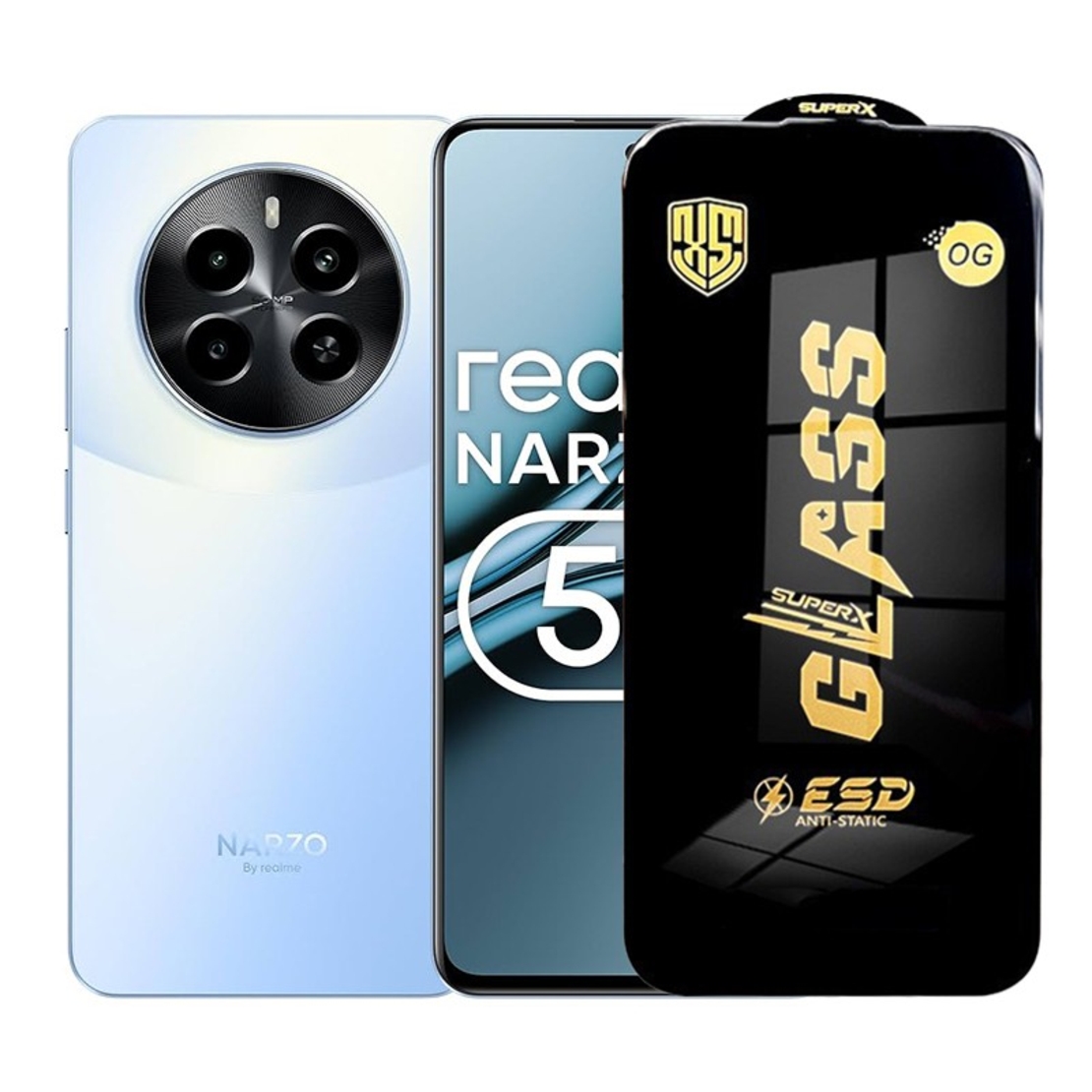 Folie de Protectie pentru Realme Narzo 70 Pro, Vafy, Sticla Securizata ESD, Margini Negre, Rezistenta la Zgirieturi, Antistatica, 0.35 mm, Transparenta