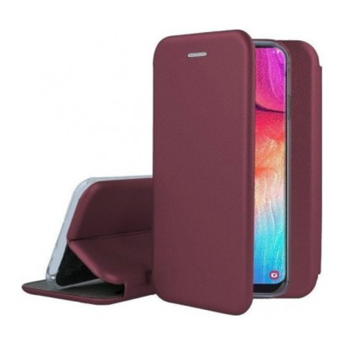 Husa de Protectie, Vafy, pentru Huawei Y6 (2019), Tip Carte Magnetica, Piele Ecologica, Negru