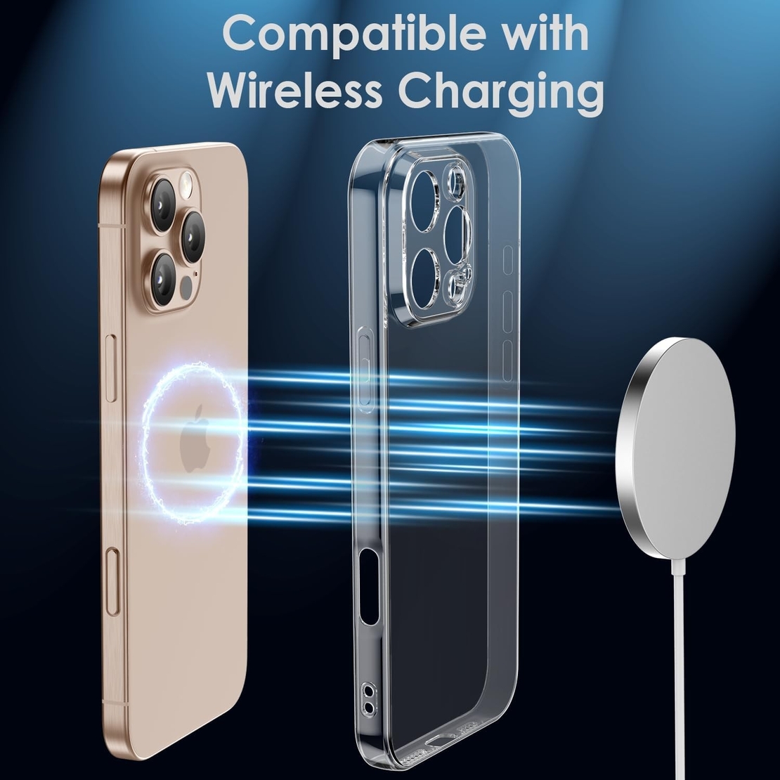 Husa de Protectie, Vafy, pentru Apple iPhone 16 Pro Max, TPU, Antisoc, Rezistenta la Impact, Protectie Camera, Transparenta