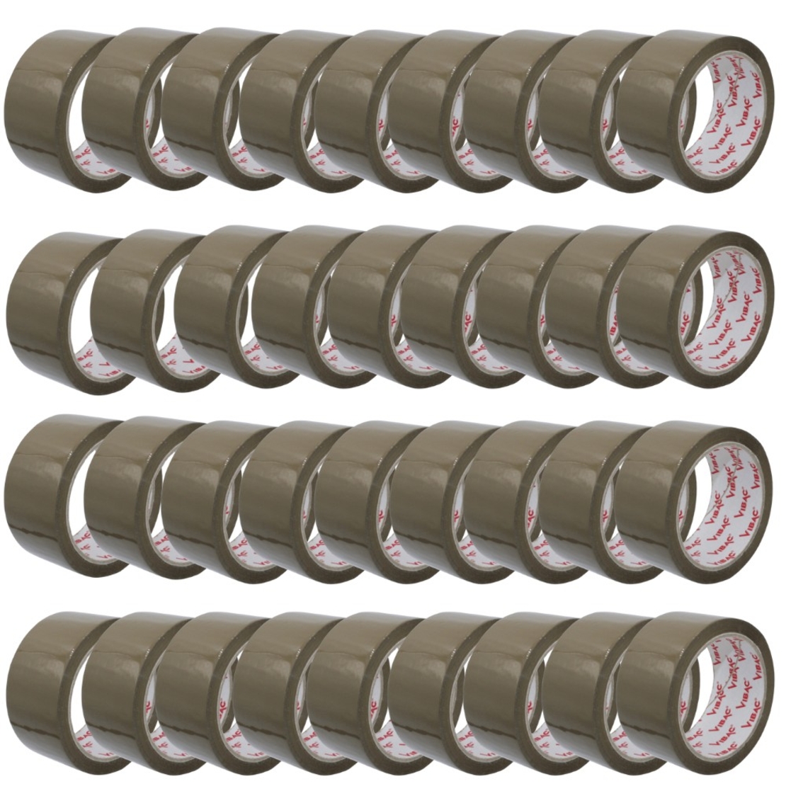 Set 36 Role Banda Adeziva Solvent, Vibac, 48mmx60m, Ambalare, Sigilare, Rezistenta, Maro