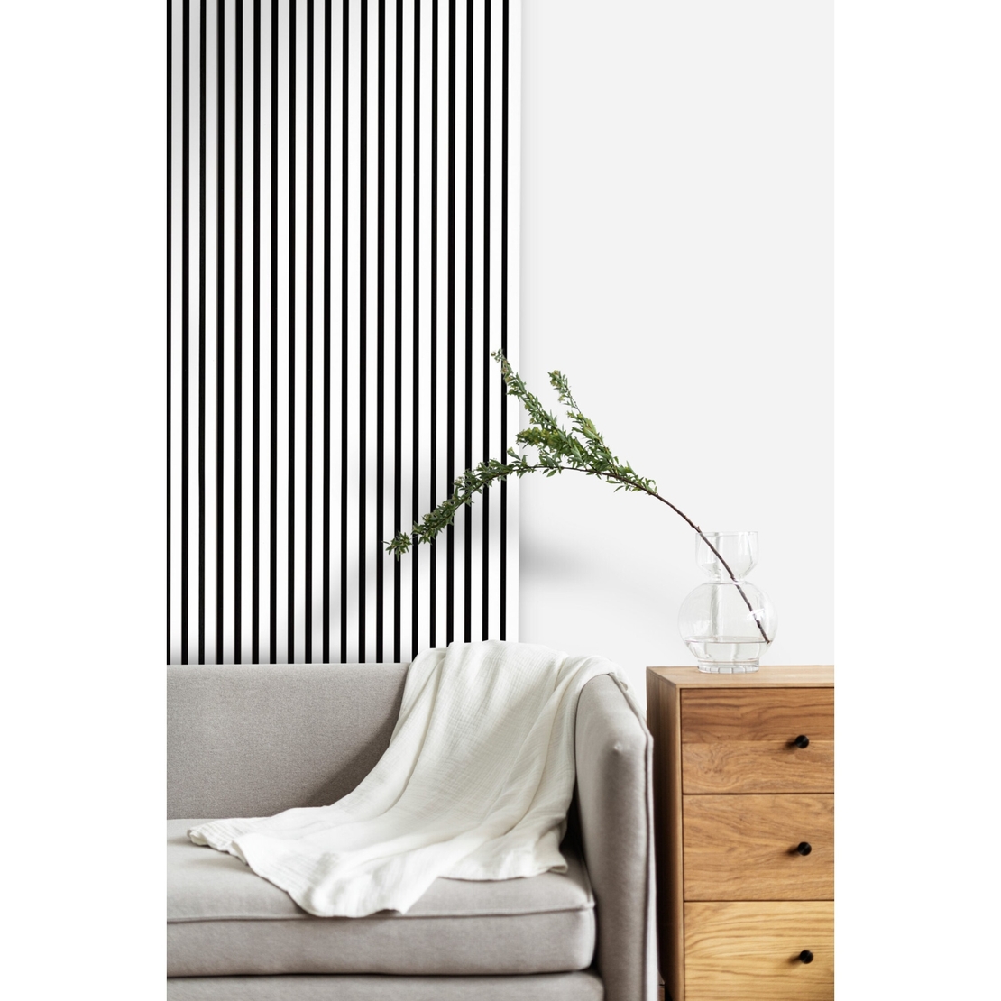 Riflaj MDF decorativ LDA PREMIUM de tip Panou Acustic, Alb Mat, 260x40 cm