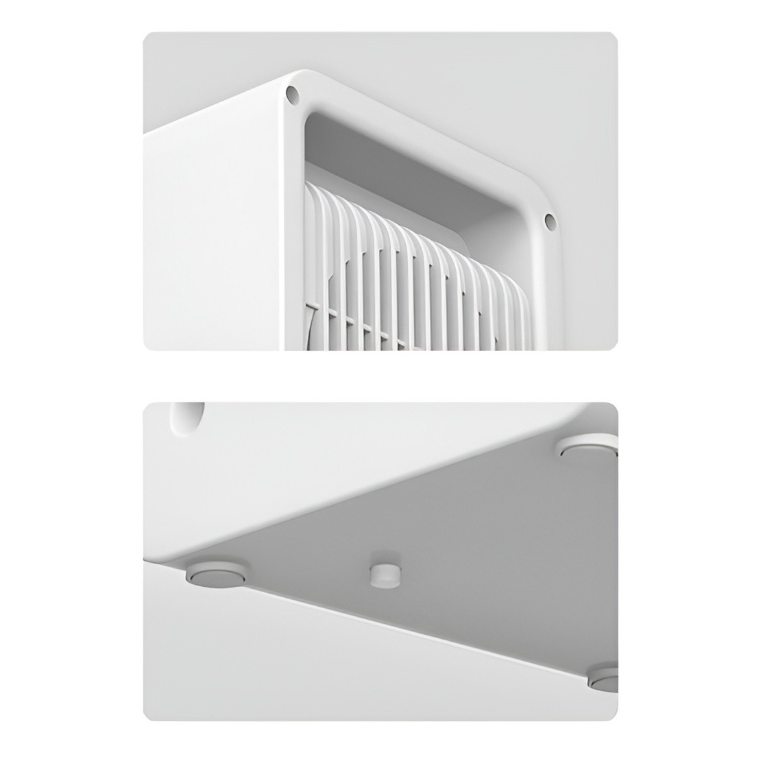 Mini Incalzitor pentru Birou, Vafy, Incalzire si Racire, 1000-1200W, cu Lumini, cu Maner, Lungime Cablu 1.5 m, 3 Trepte de Temperatura, 15.3x13.8x22.5 cm, Alb