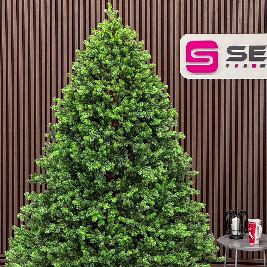 Brad artificial Sersimo, Hollandia, verde cu varfuri verzi, integral 3D, 210 cm