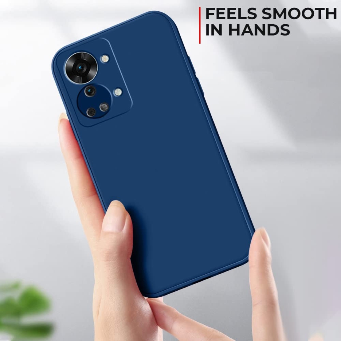 Husa de Protectie, Vafy, pentru Huawei P60 Pro, Liquid Silicone, cu Microfibra pe Interior, Protectie Antisoc, Compatibil Incarcare Wireless, Albastru