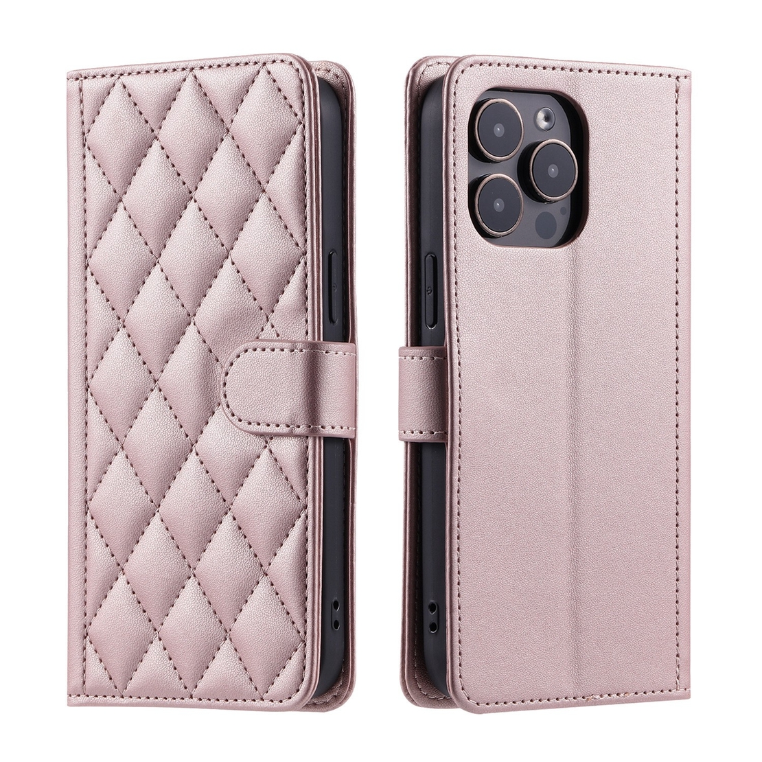 Husa de Protectie Tip Carte, Vafy, pentru Apple iPhone 15 Plus, Model cu Suport si Capsa, Antisoc, Rezistenta la Impact, Protectie Camera, Roz