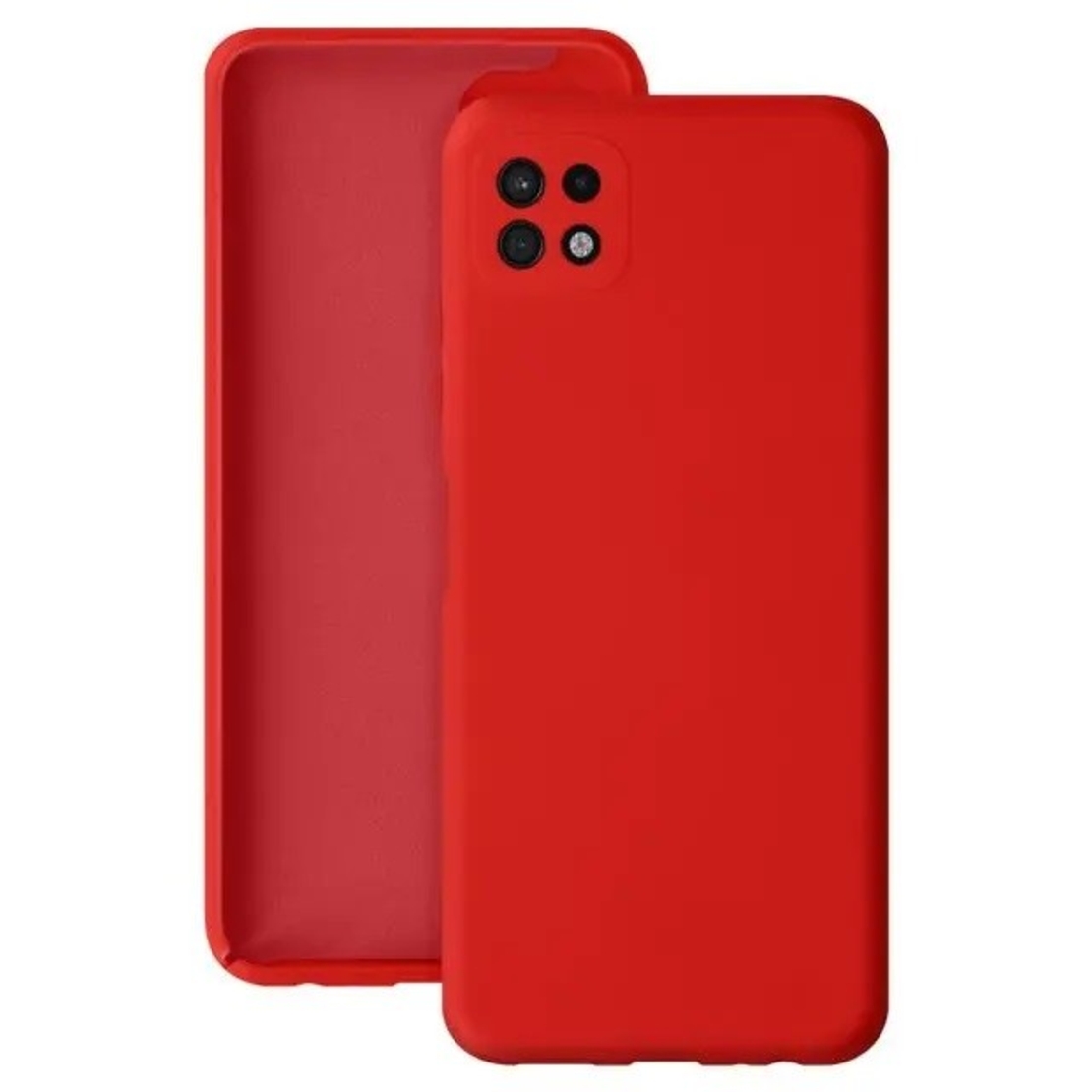 Husa protectie Vafy pentru Samsung A22 5G Liquid Silicone Rosu